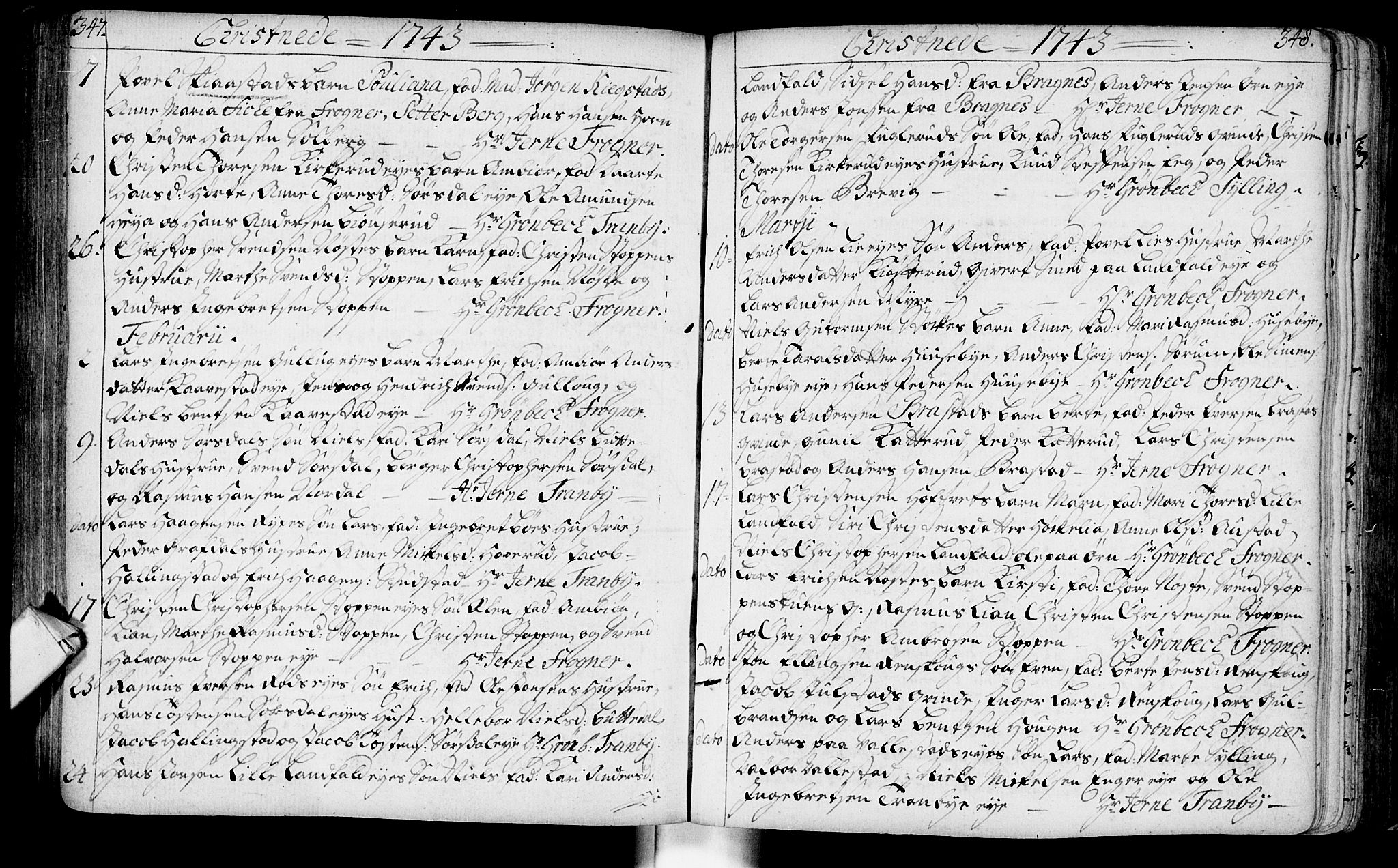 Lier kirkebøker, AV/SAKO-A-230/F/Fa/L0003: Parish register (official) no. I 3, 1727-1748, p. 347-348
