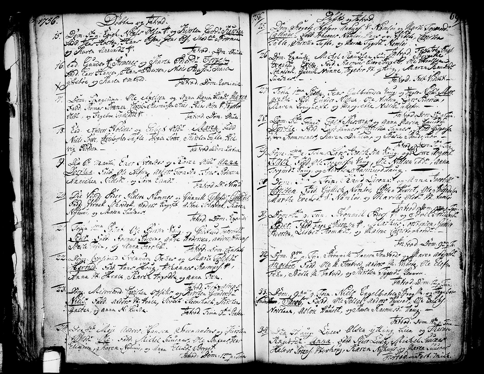Holla kirkebøker, SAKO/A-272/F/Fa/L0001: Parish register (official) no. 1, 1717-1779, p. 69