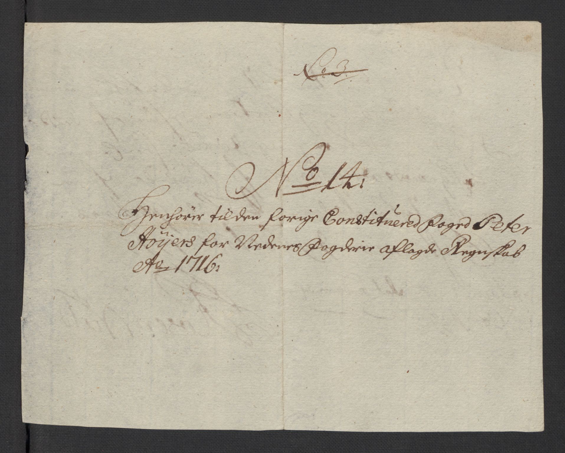 Rentekammeret inntil 1814, Reviderte regnskaper, Fogderegnskap, AV/RA-EA-4092/R39/L2325: Fogderegnskap Nedenes, 1716, p. 277