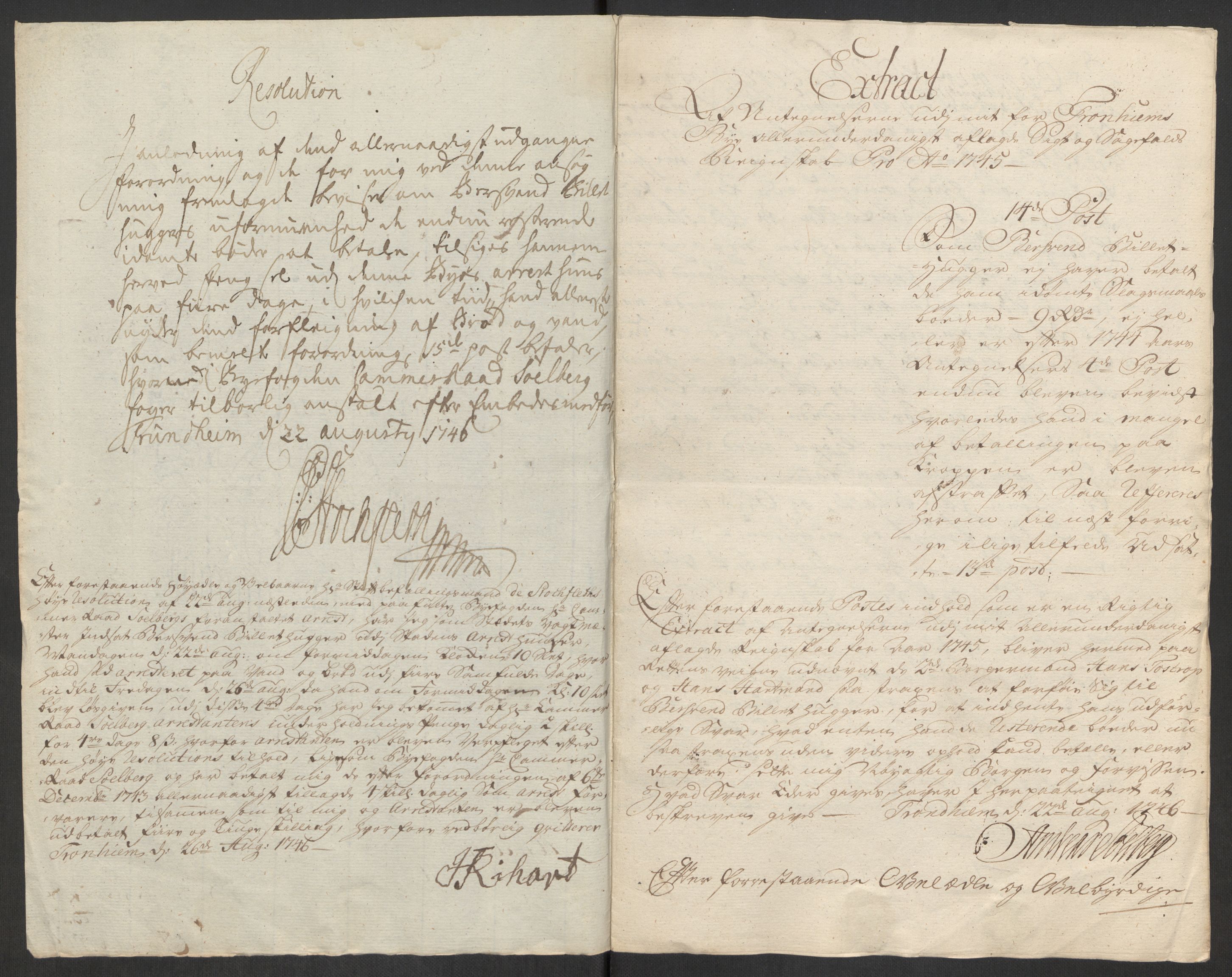 Rentekammeret inntil 1814, Reviderte regnskaper, Byregnskaper, AV/RA-EA-4066/R/Rs/L0541: [S22] Sikt og sakefall, 1743-1746, p. 352