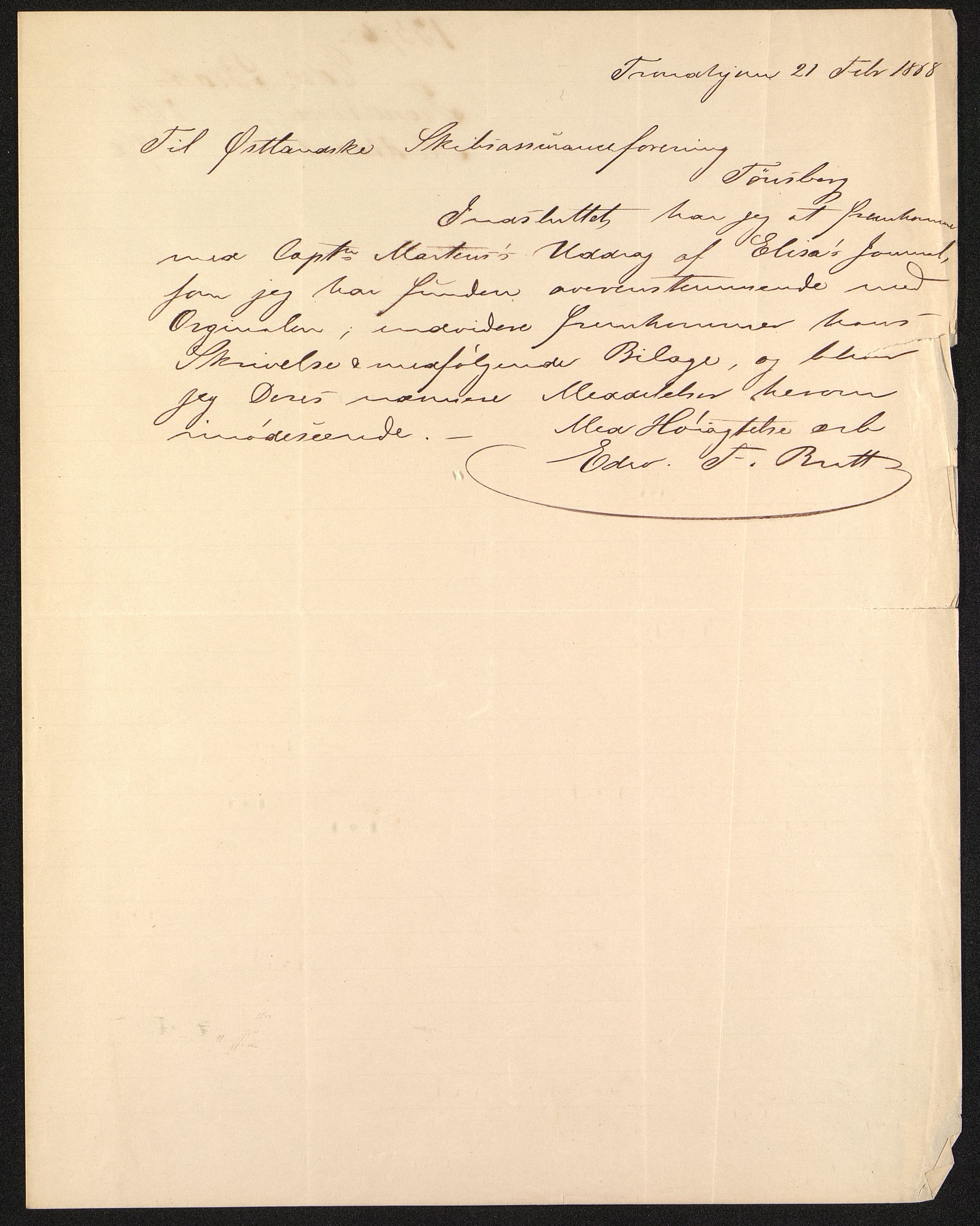 Pa 63 - Østlandske skibsassuranceforening, VEMU/A-1079/G/Ga/L0001/0002: Havaridokumenter / Elise af Trondhjem, 1867