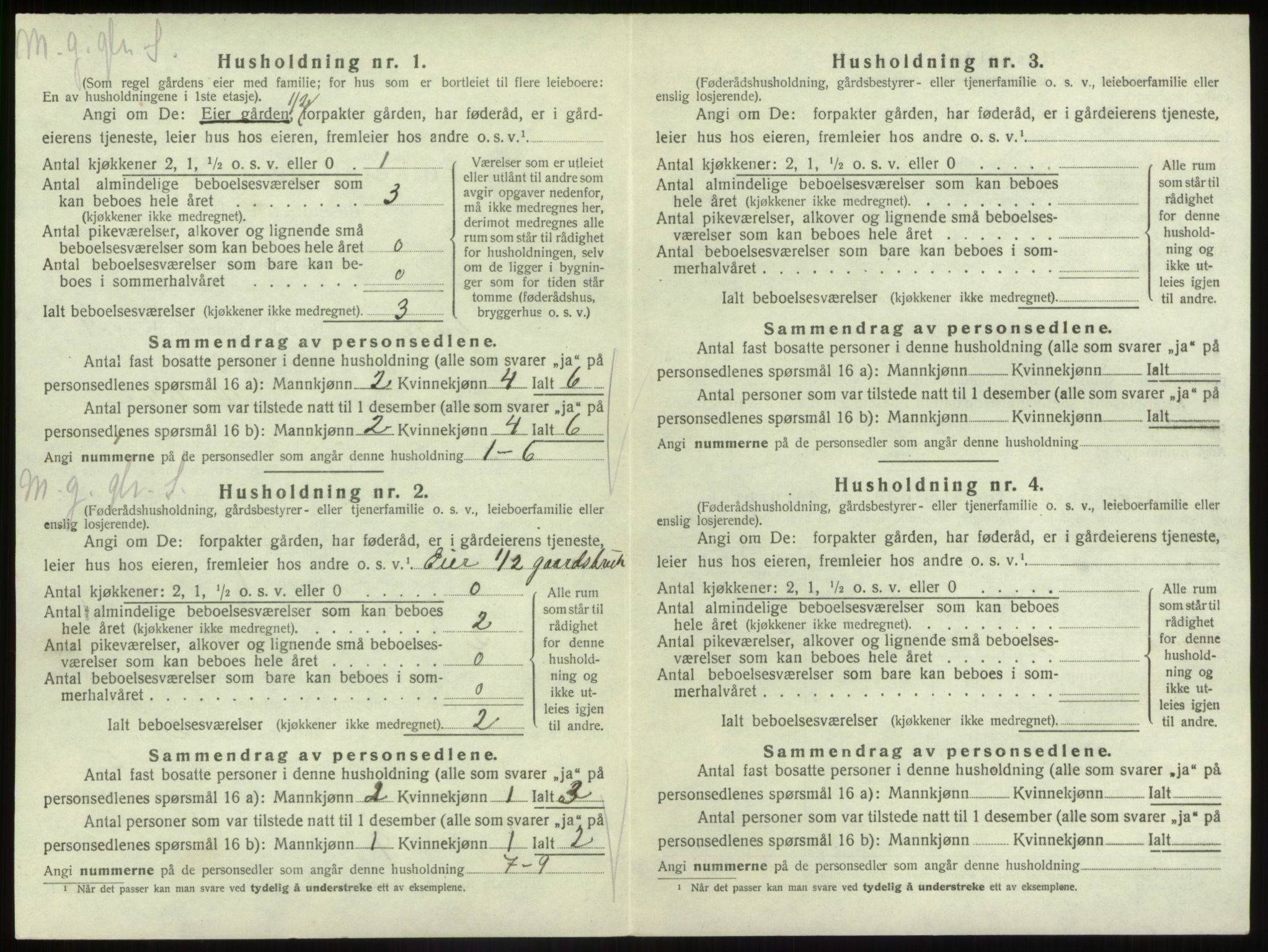 SAB, 1920 census for Gaular, 1920, p. 621