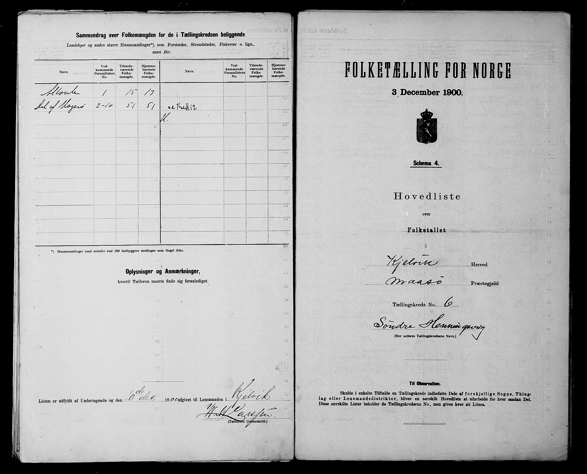 SATØ, 1900 census for Kjelvik, 1900, p. 14