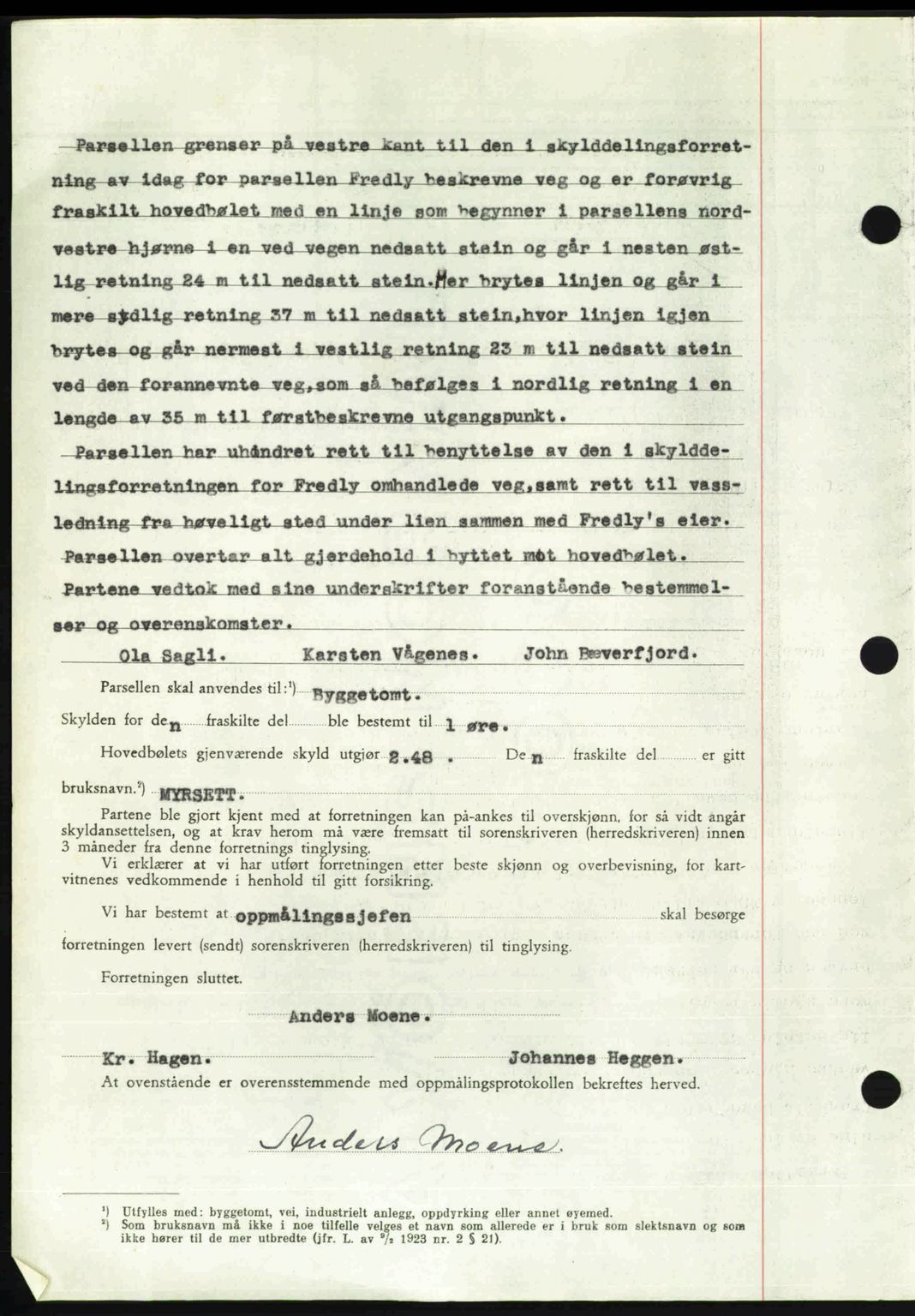 Nordmøre sorenskriveri, AV/SAT-A-4132/1/2/2Ca: Mortgage book no. A113, 1949-1950, Diary no: : 297/1950