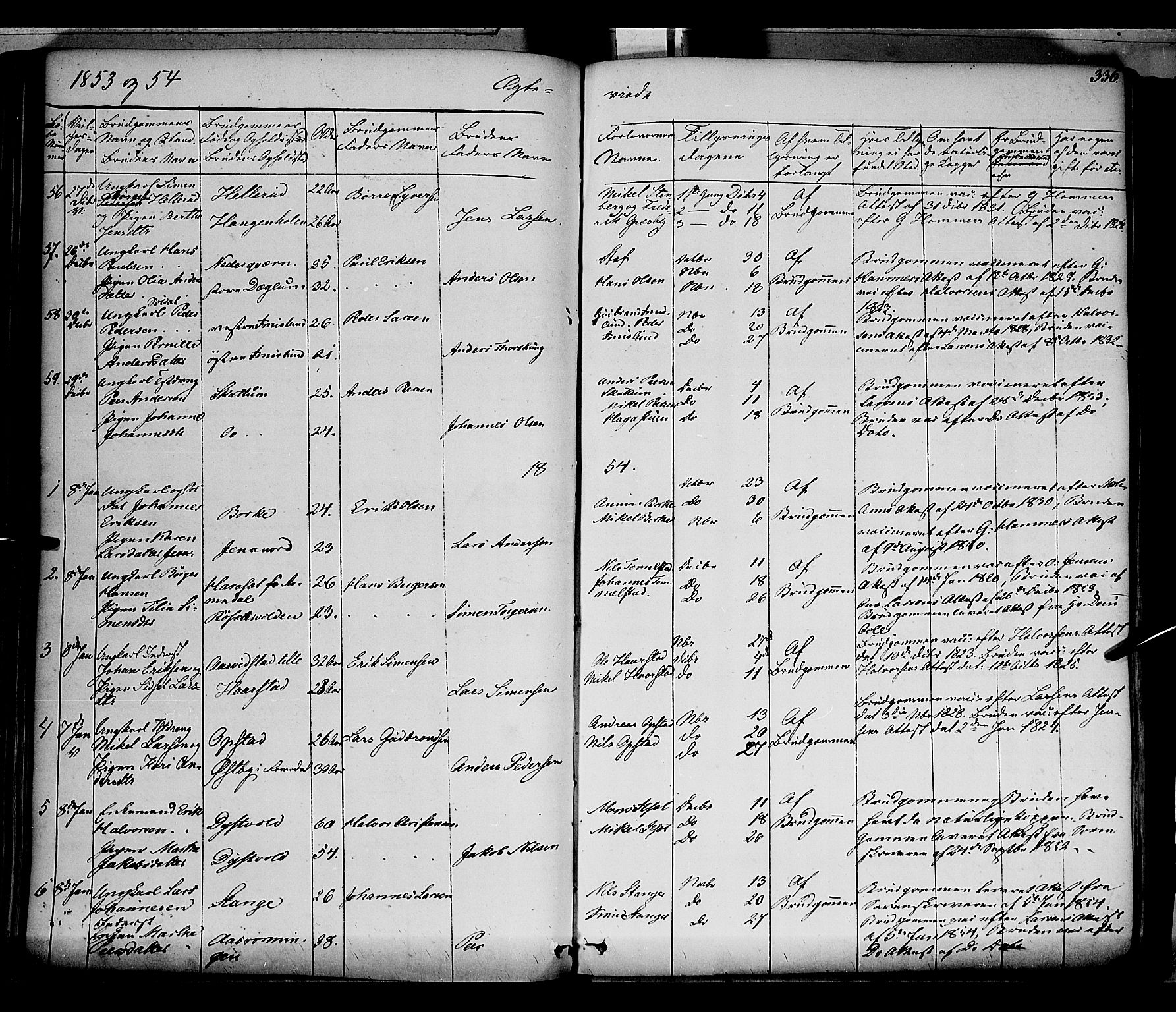 Vang prestekontor, Hedmark, SAH/PREST-008/H/Ha/Haa/L0010: Parish register (official) no. 10, 1841-1855, p. 336