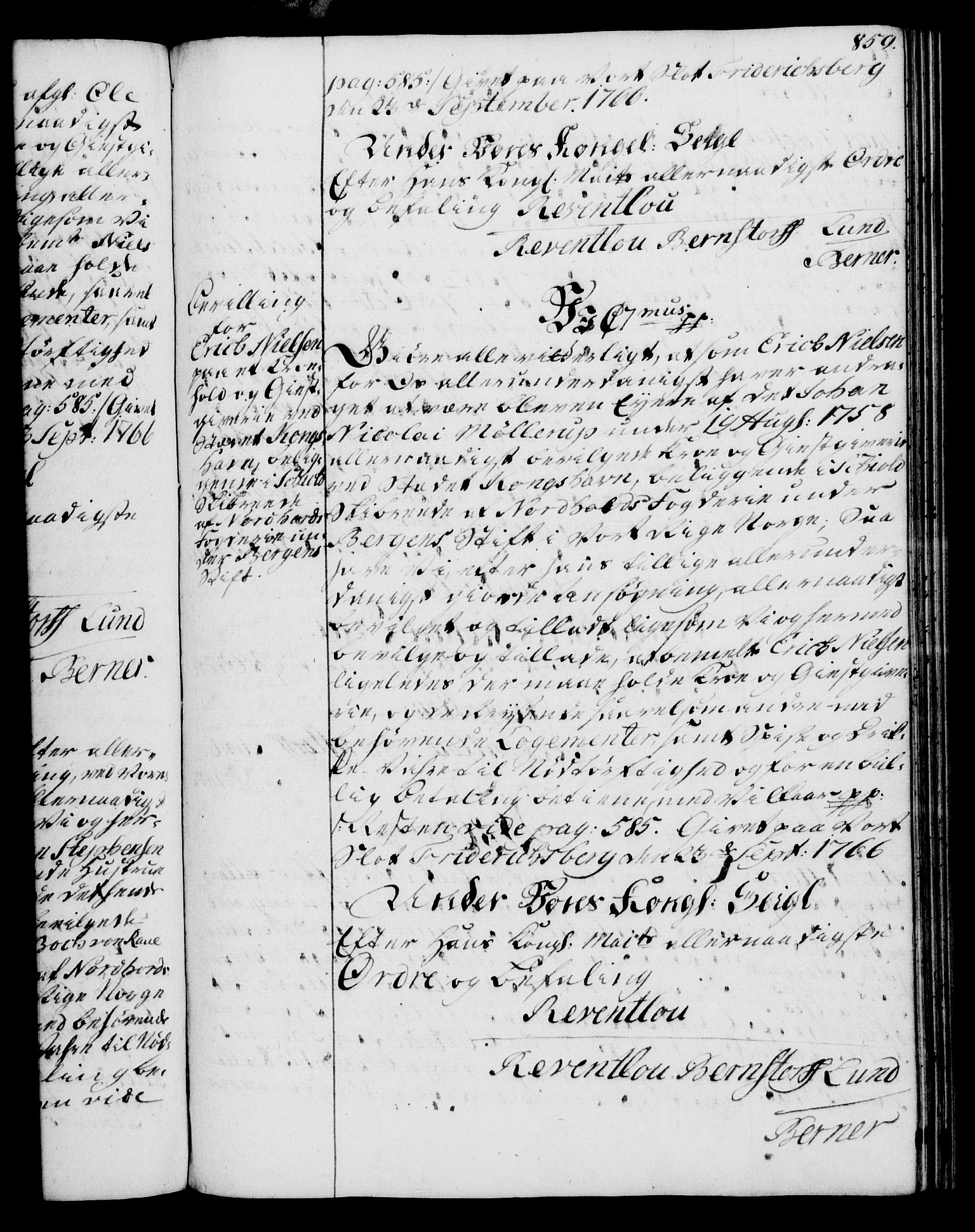 Rentekammeret, Kammerkanselliet, AV/RA-EA-3111/G/Gg/Gga/L0007: Norsk ekspedisjonsprotokoll med register (merket RK 53.7), 1759-1768, p. 859