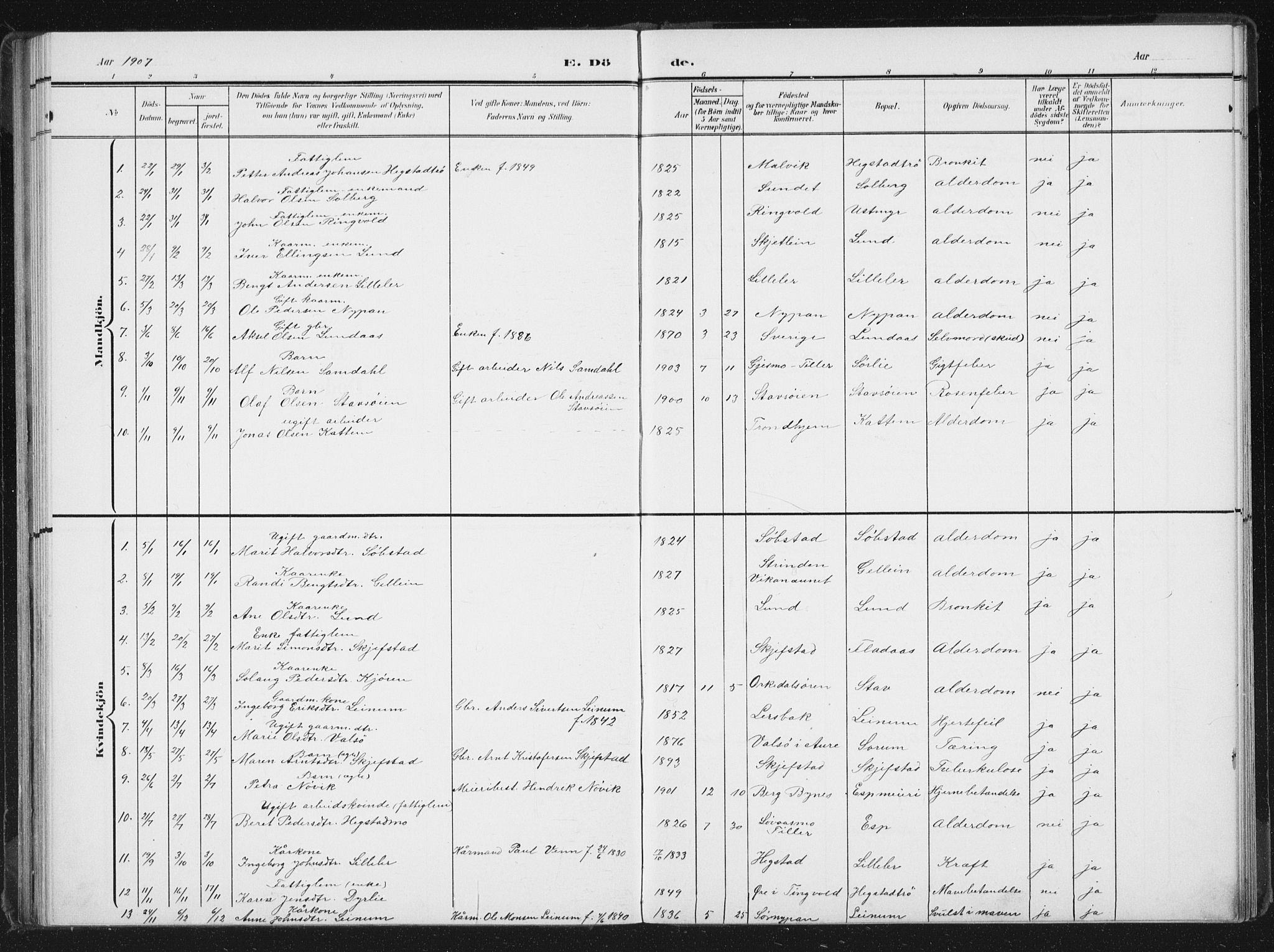 Ministerialprotokoller, klokkerbøker og fødselsregistre - Sør-Trøndelag, SAT/A-1456/613/L0396: Parish register (copy) no. 613C04, 1902-1938