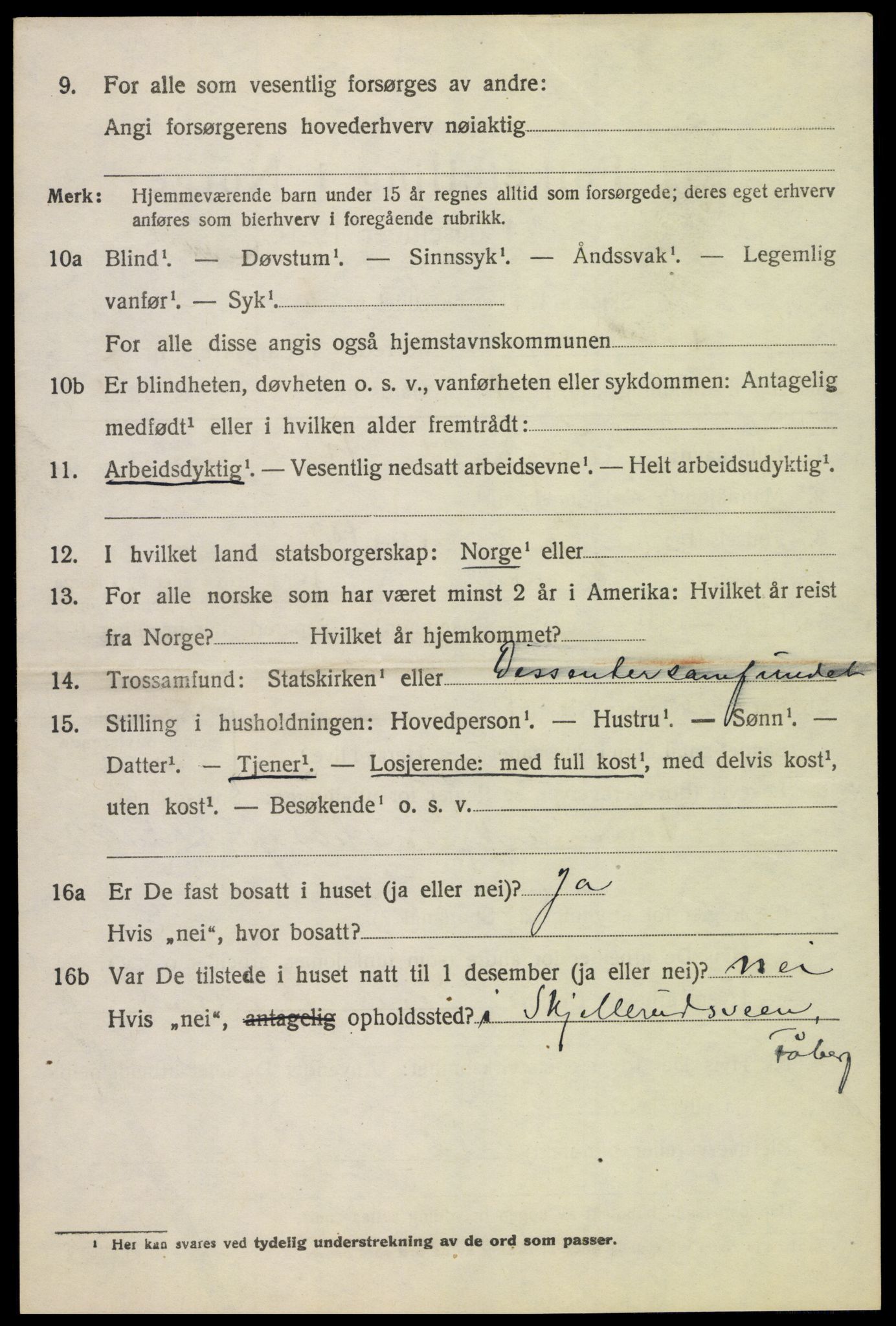 SAH, 1920 census for Fåberg, 1920, p. 7641