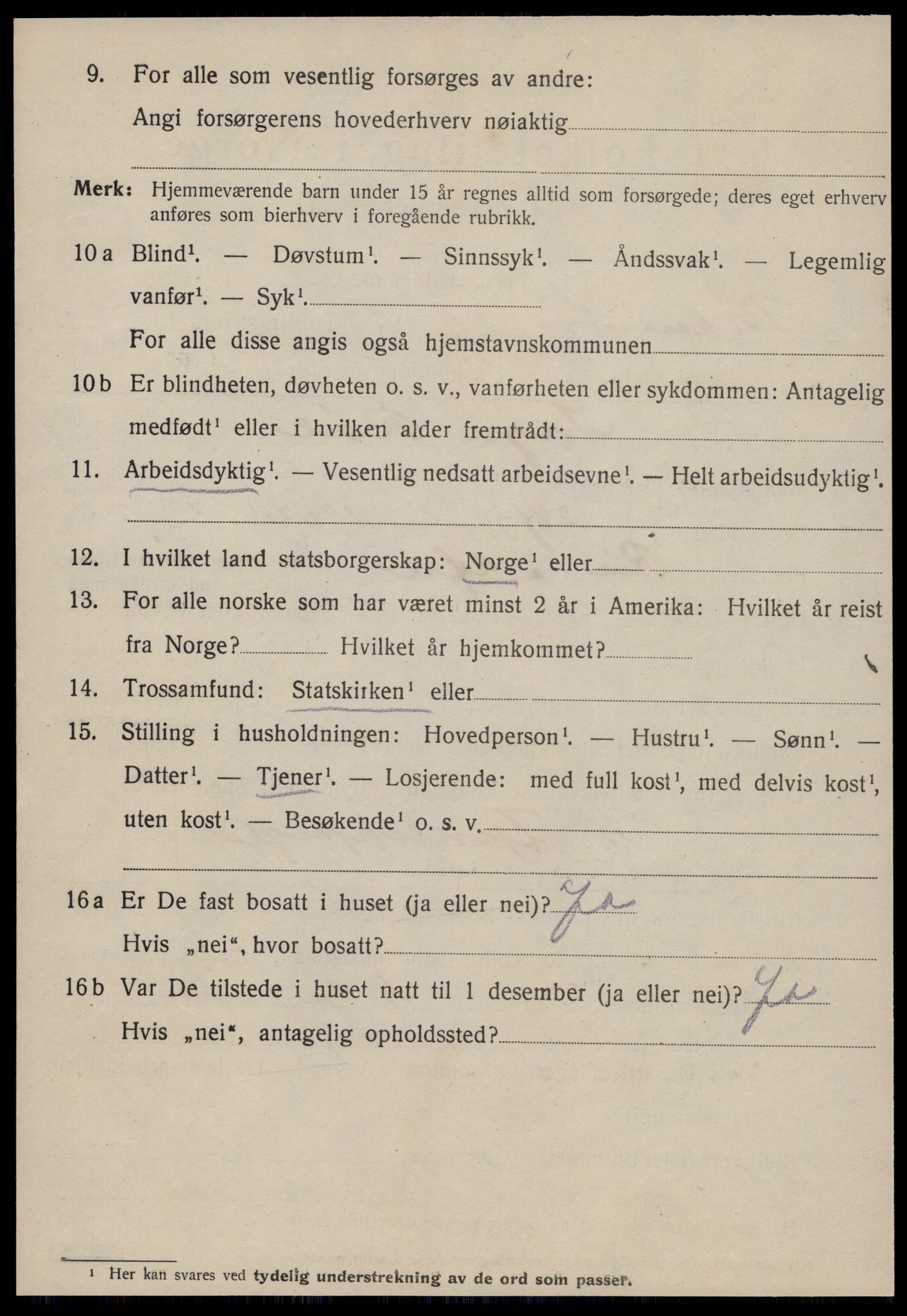 SAT, 1920 census for Kristiansund, 1920, p. 14884