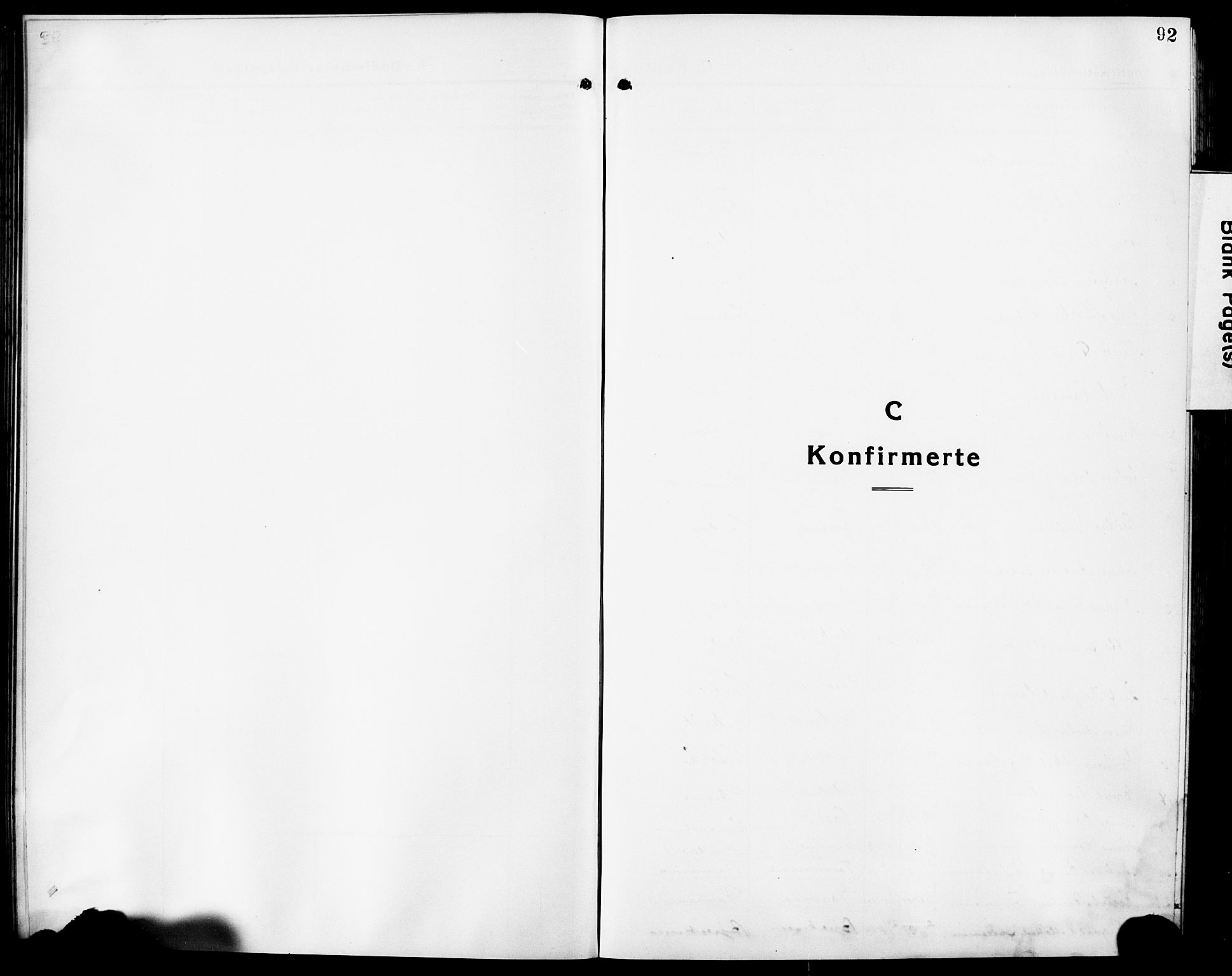 Ministerialprotokoller, klokkerbøker og fødselsregistre - Nordland, SAT/A-1459/861/L0878: Parish register (copy) no. 861C04, 1917-1928, p. 92