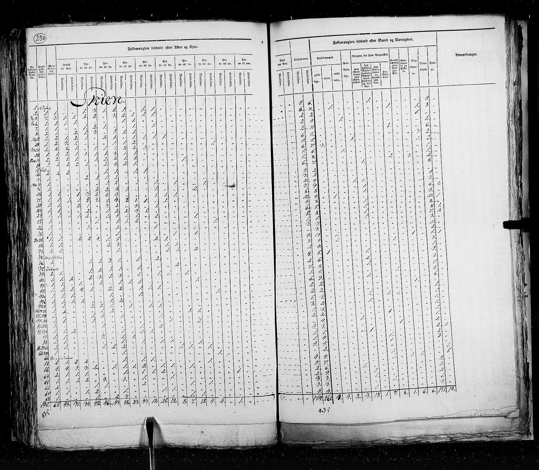 RA, Census 1825, vol. 20: Fredrikshald-Kragerø, 1825, p. 230