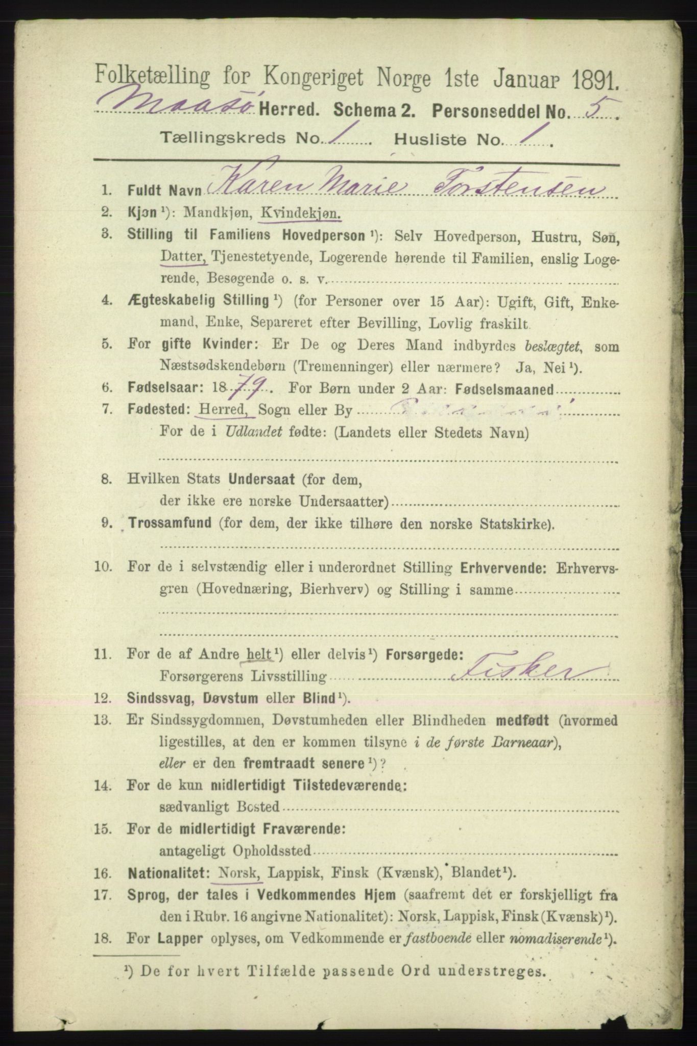 RA, 1891 census for 2018 Måsøy, 1891, p. 59