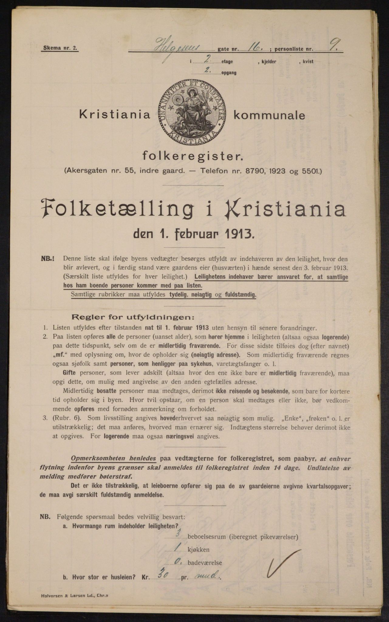 OBA, Municipal Census 1913 for Kristiania, 1913, p. 37840