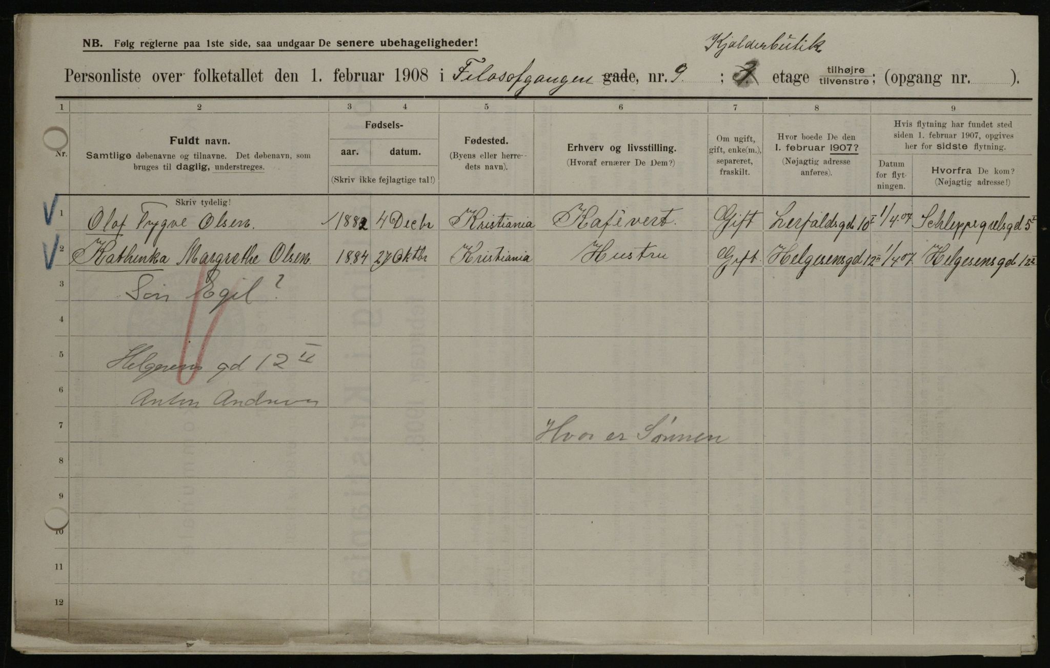 OBA, Municipal Census 1908 for Kristiania, 1908, p. 21938