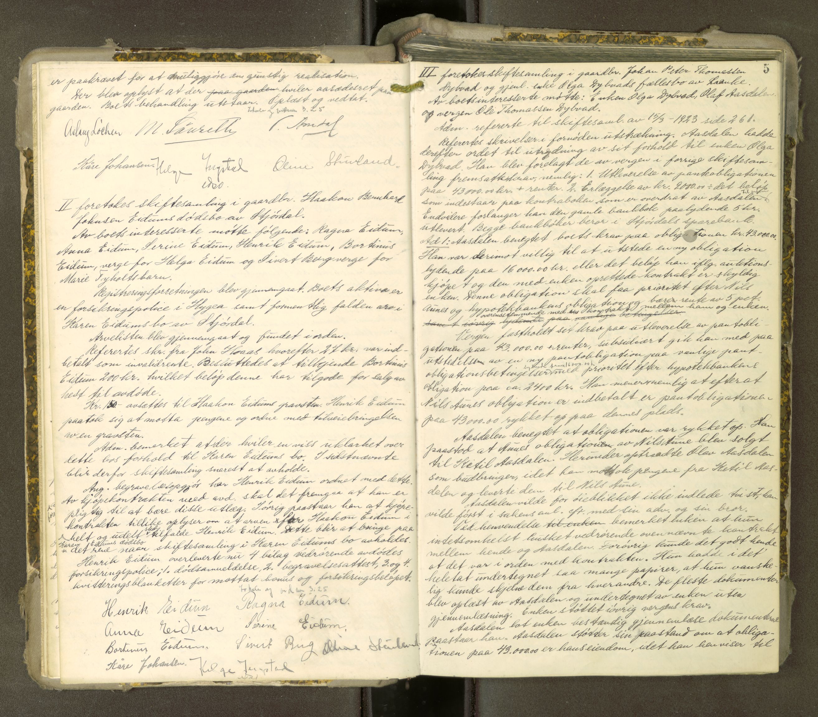 Stjør- og Verdal sorenskriveri, AV/SAT-A-4167/1/3/3B/L0014: Skifteforhandlingsprotokoll, 1922-1926, p. 5