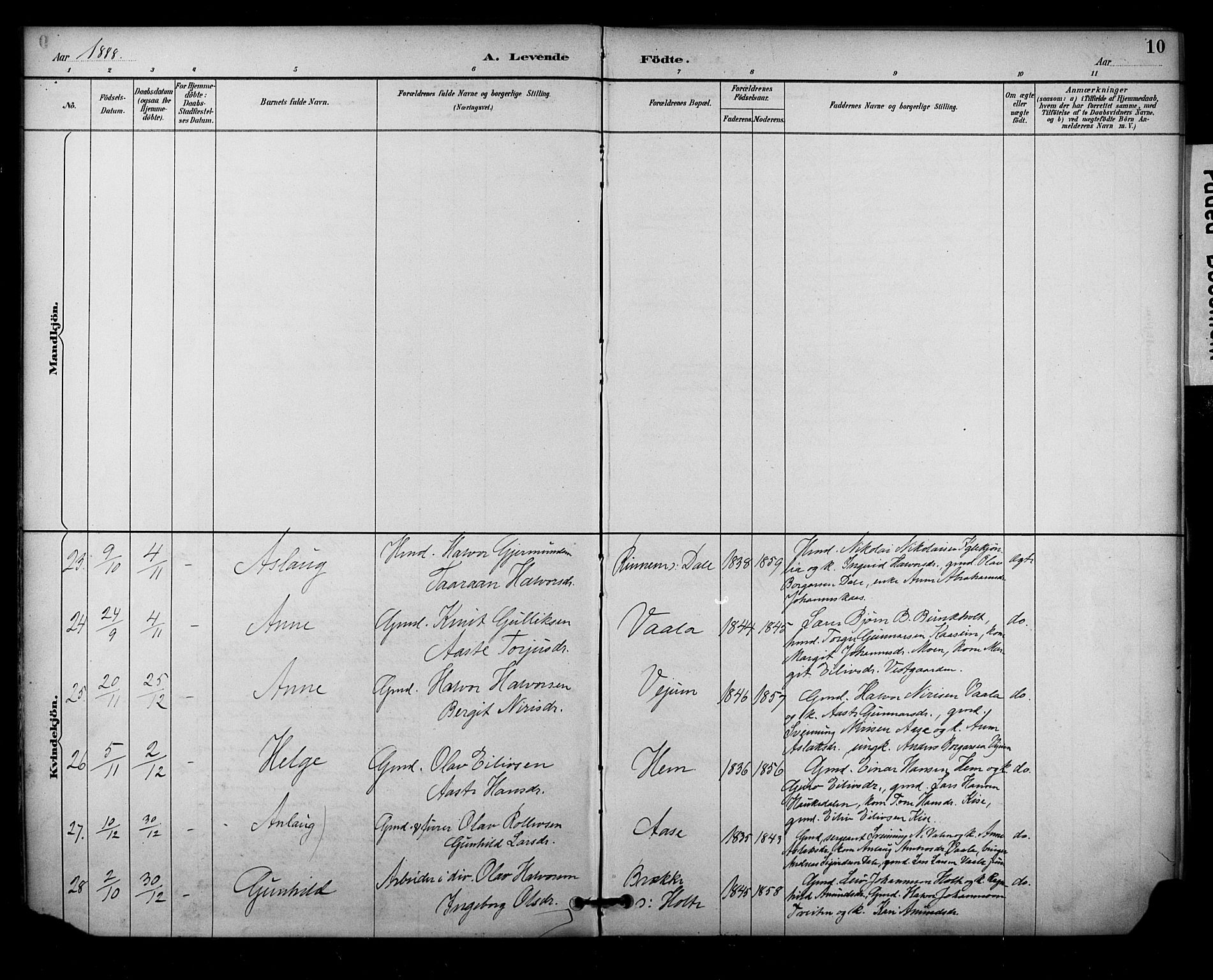 Sauherad kirkebøker, AV/SAKO-A-298/F/Fa/L0009: Parish register (official) no. I 9, 1887-1912, p. 10