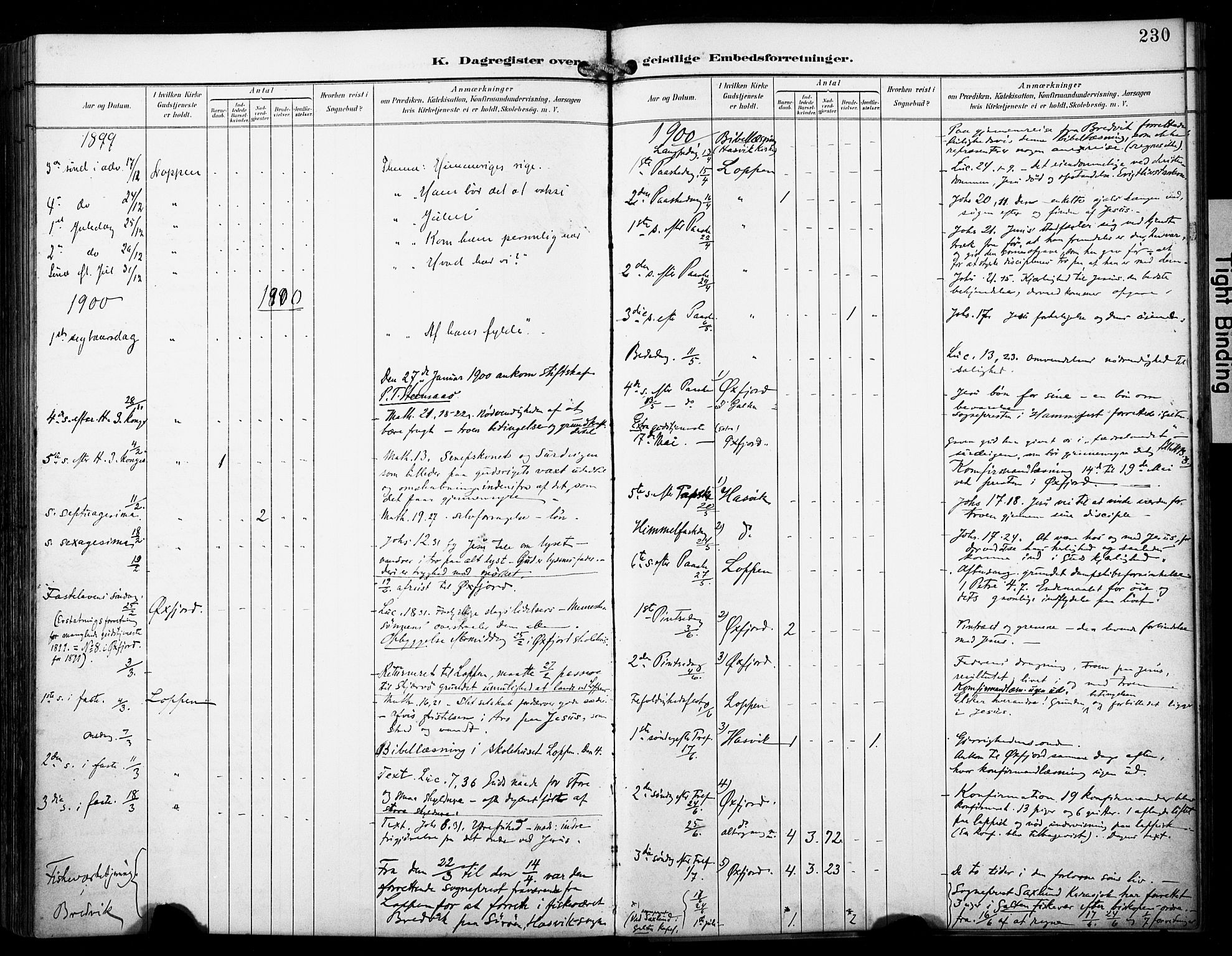 Loppa sokneprestkontor, SATØ/S-1339/H/Ha/L0009kirke: Parish register (official) no. 9, 1895-1909, p. 230