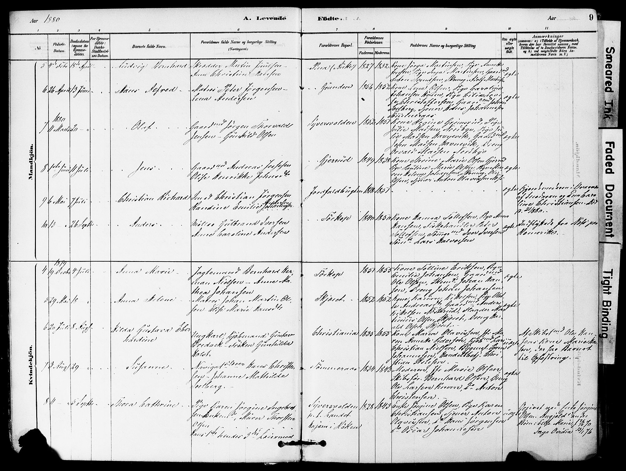 Strømm kirkebøker, AV/SAKO-A-322/F/Fa/L0004: Parish register (official) no. I 4, 1878-1899, p. 9