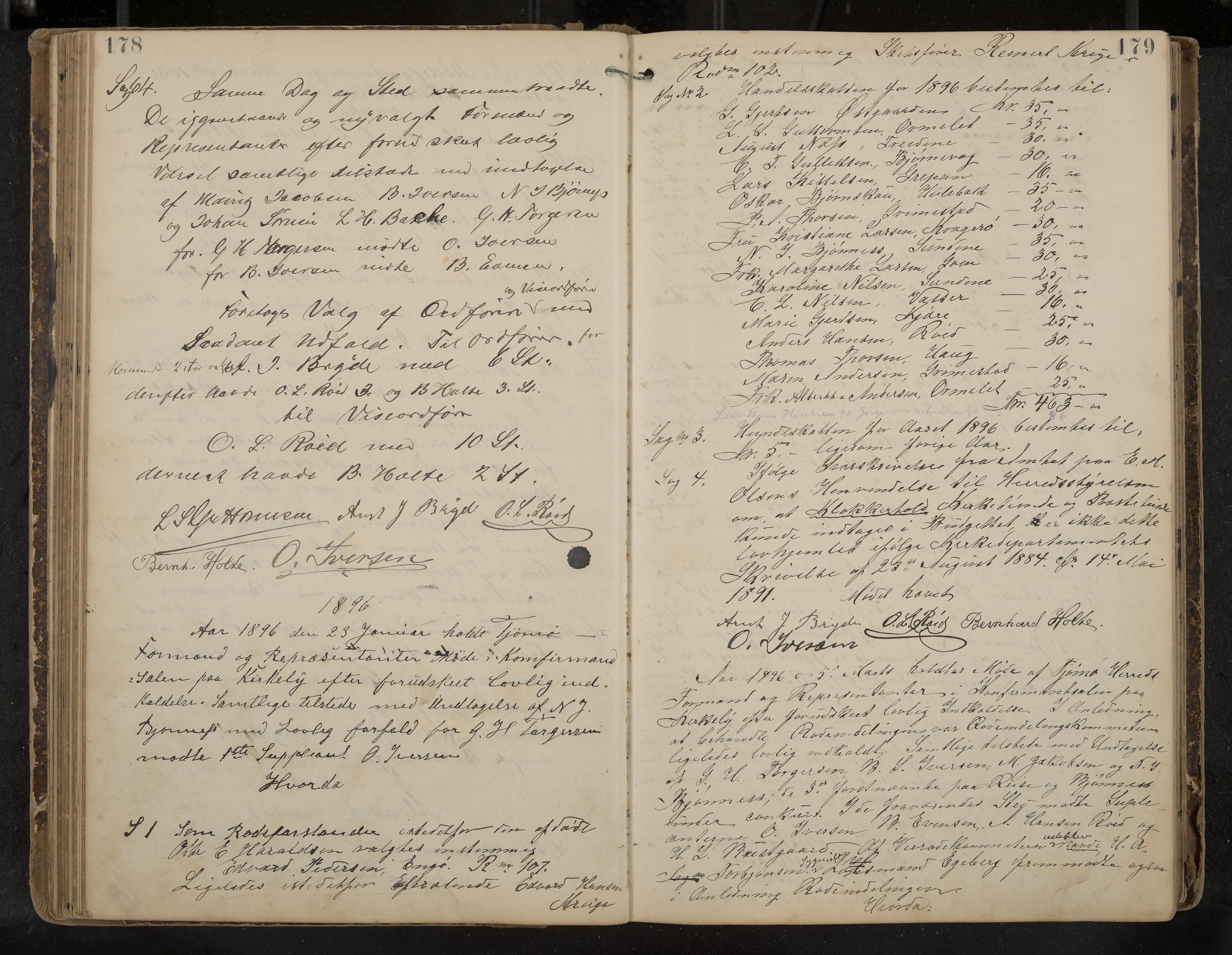 Tjøme formannskap og sentraladministrasjon, IKAK/0723021-1/A/L0003: Møtebok, 1886-1915, p. 178-179