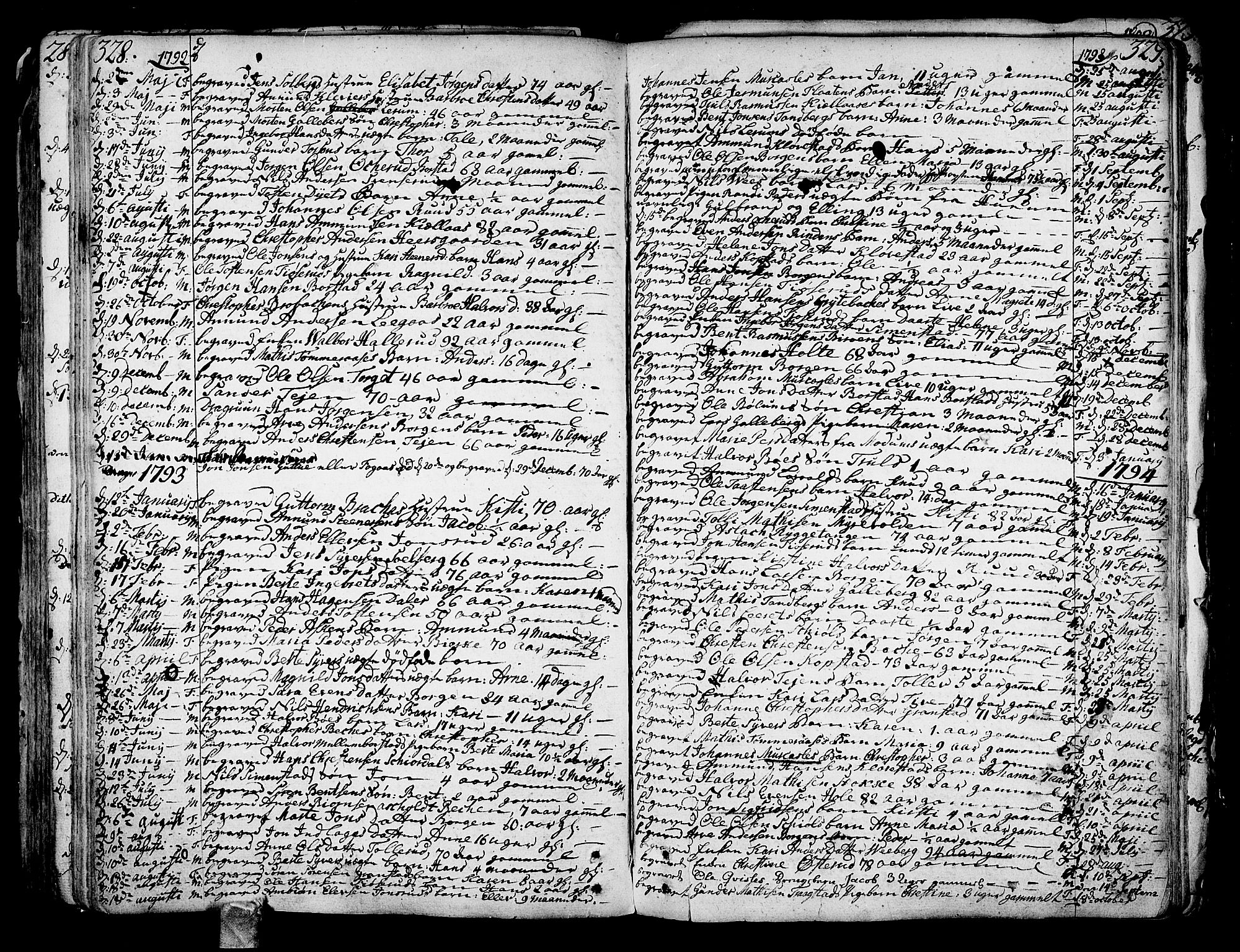 Sande Kirkebøker, SAKO/A-53/F/Fa/L0001: Parish register (official) no. 1, 1753-1803, p. 328-329