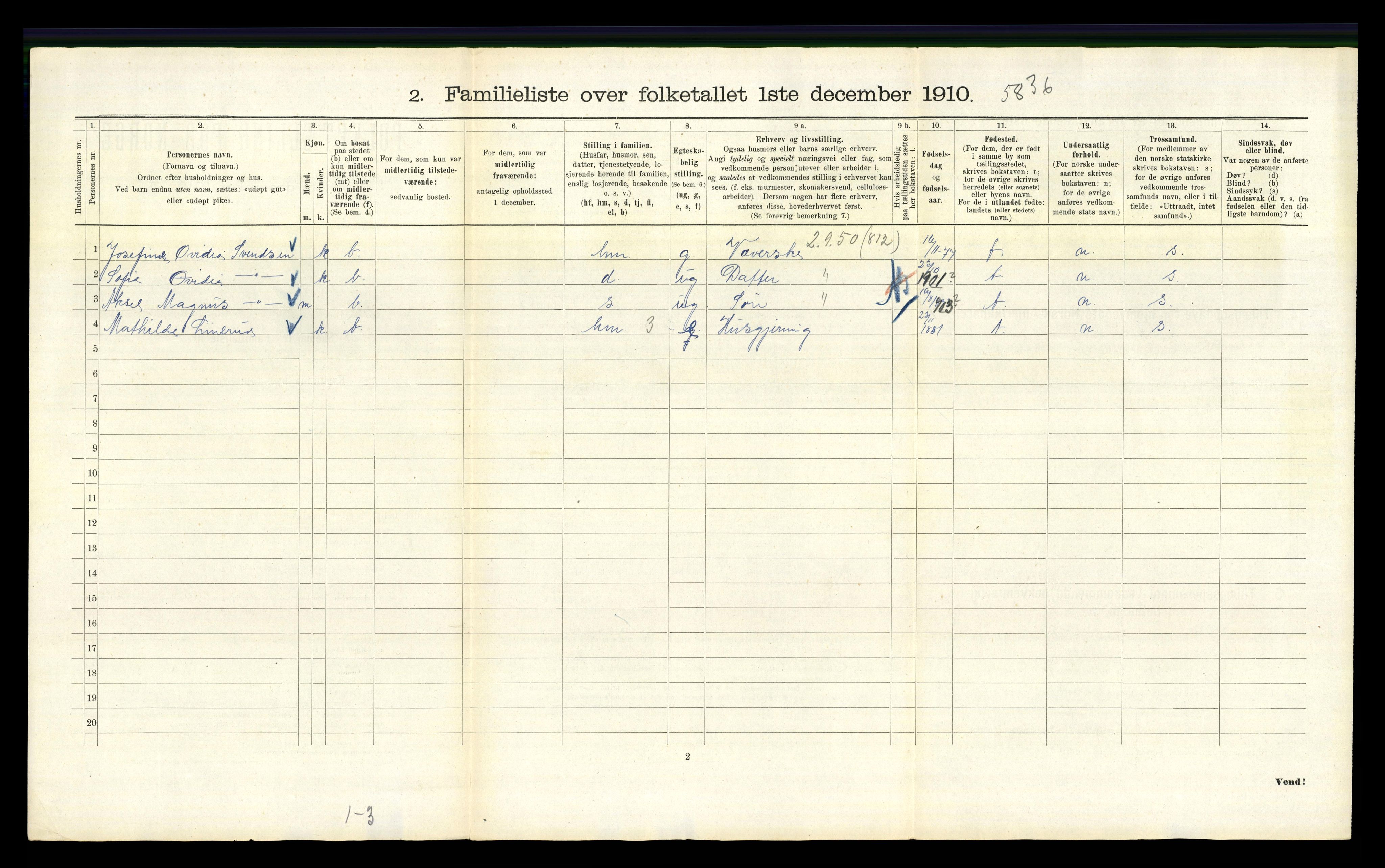 RA, 1910 census for Kristiania, 1910, p. 21210