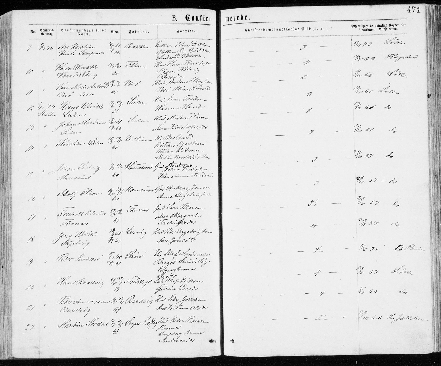Ministerialprotokoller, klokkerbøker og fødselsregistre - Sør-Trøndelag, SAT/A-1456/640/L0576: Parish register (official) no. 640A01, 1846-1876, p. 471