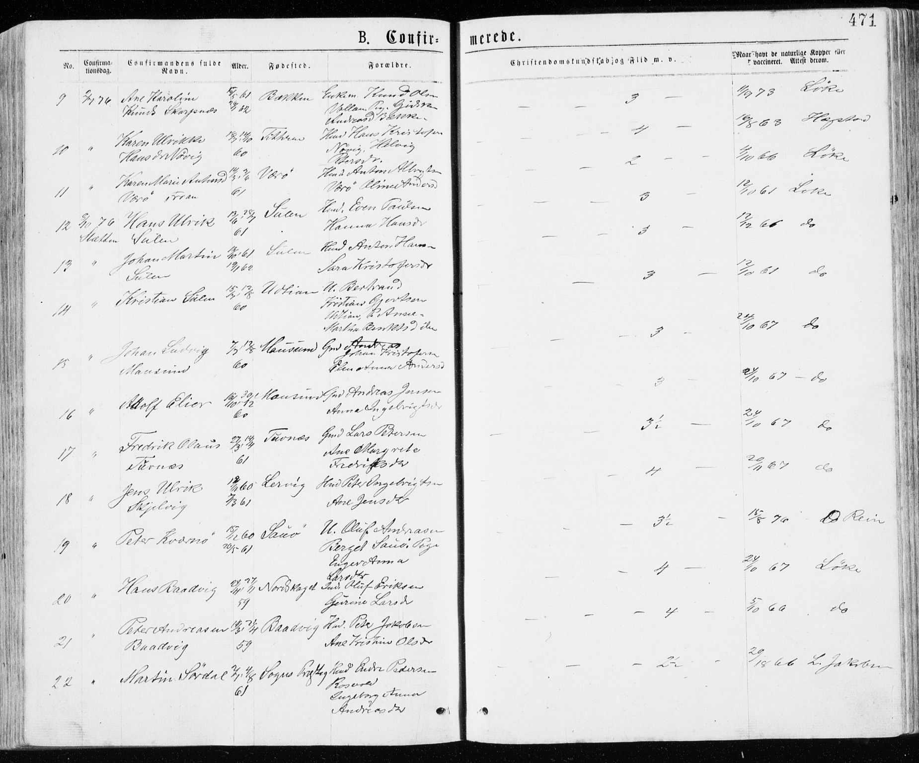 Ministerialprotokoller, klokkerbøker og fødselsregistre - Sør-Trøndelag, AV/SAT-A-1456/640/L0576: Parish register (official) no. 640A01, 1846-1876, p. 471