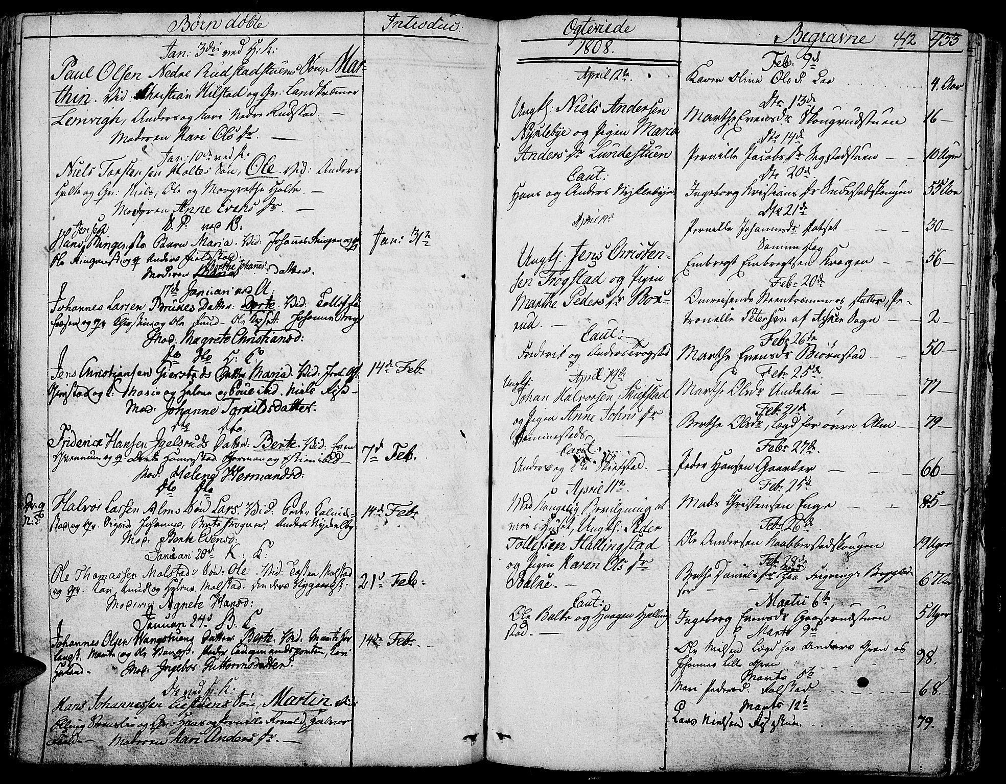 Toten prestekontor, AV/SAH-PREST-102/H/Ha/Haa/L0007: Parish register (official) no. 7, 1794-1809, p. 412