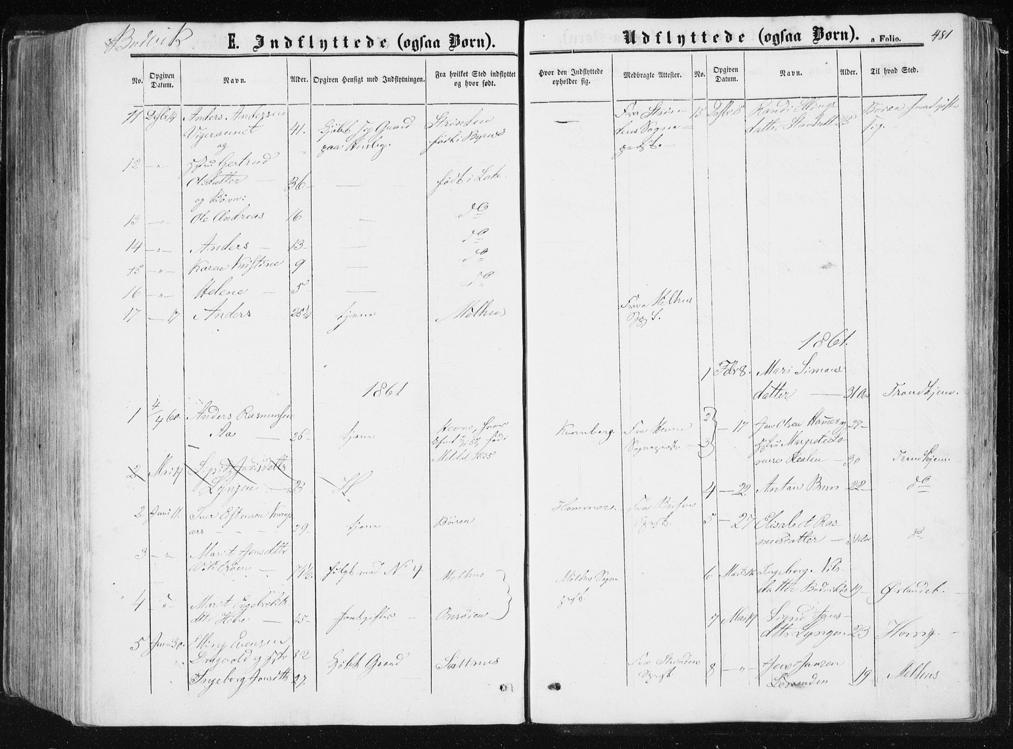 Ministerialprotokoller, klokkerbøker og fødselsregistre - Sør-Trøndelag, SAT/A-1456/612/L0377: Parish register (official) no. 612A09, 1859-1877, p. 481