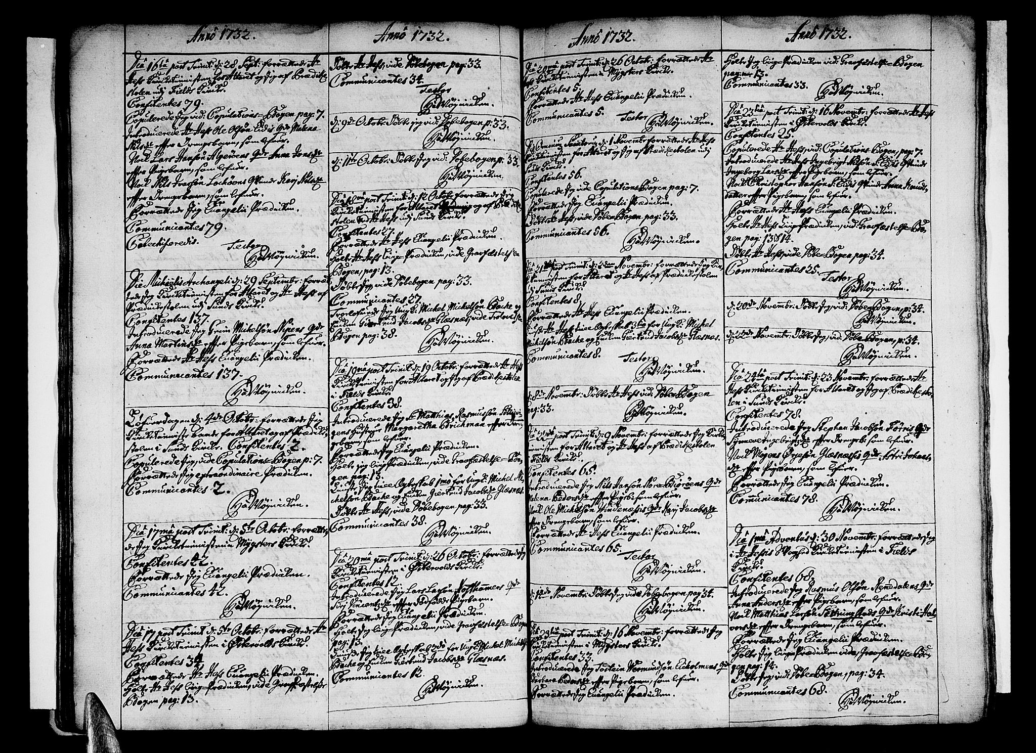 Sund sokneprestembete, AV/SAB-A-99930: Parish register (official) no. A 1, 1729-1740