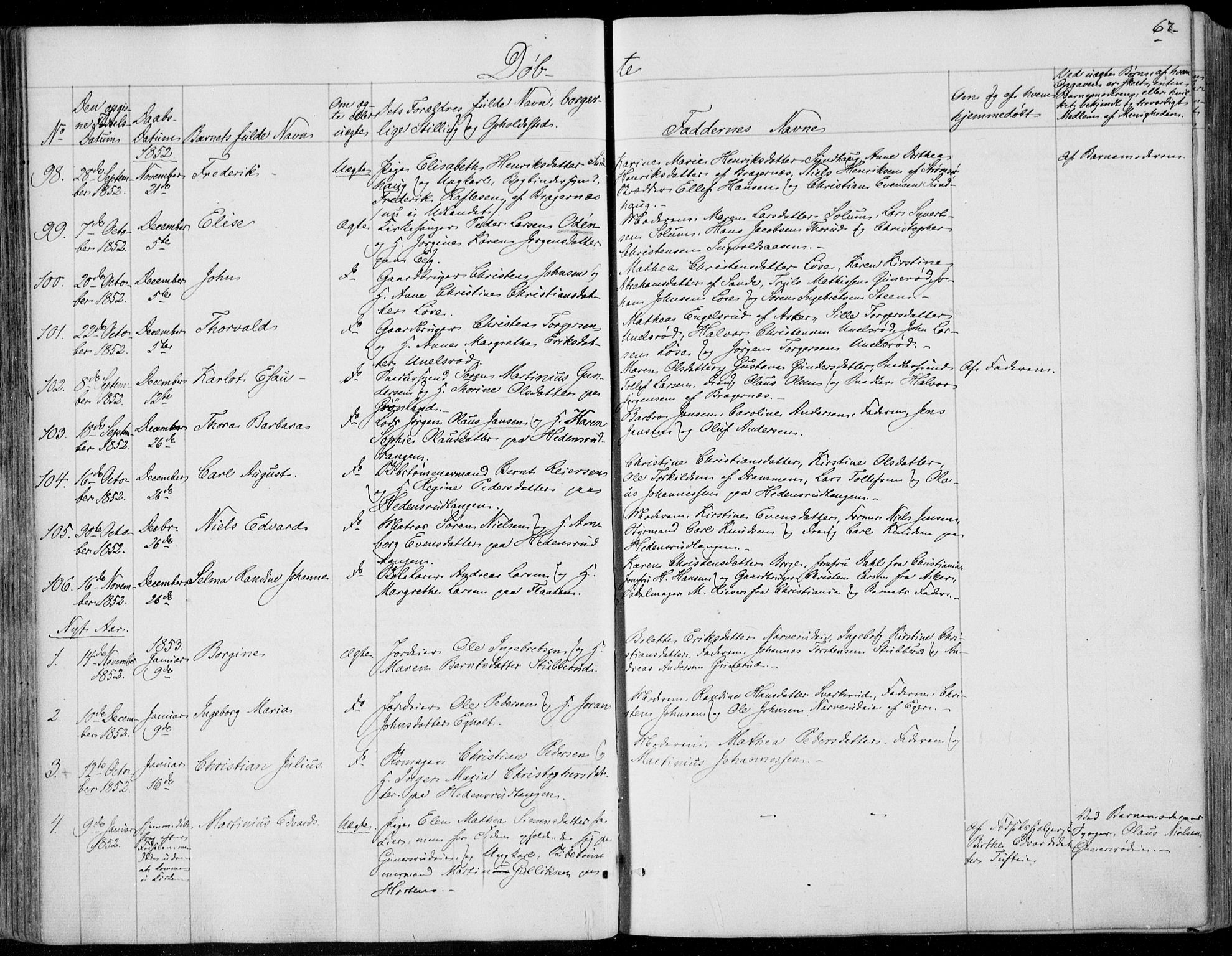 Skoger kirkebøker, AV/SAKO-A-59/F/Fa/L0003: Parish register (official) no. I 3, 1842-1861, p. 67