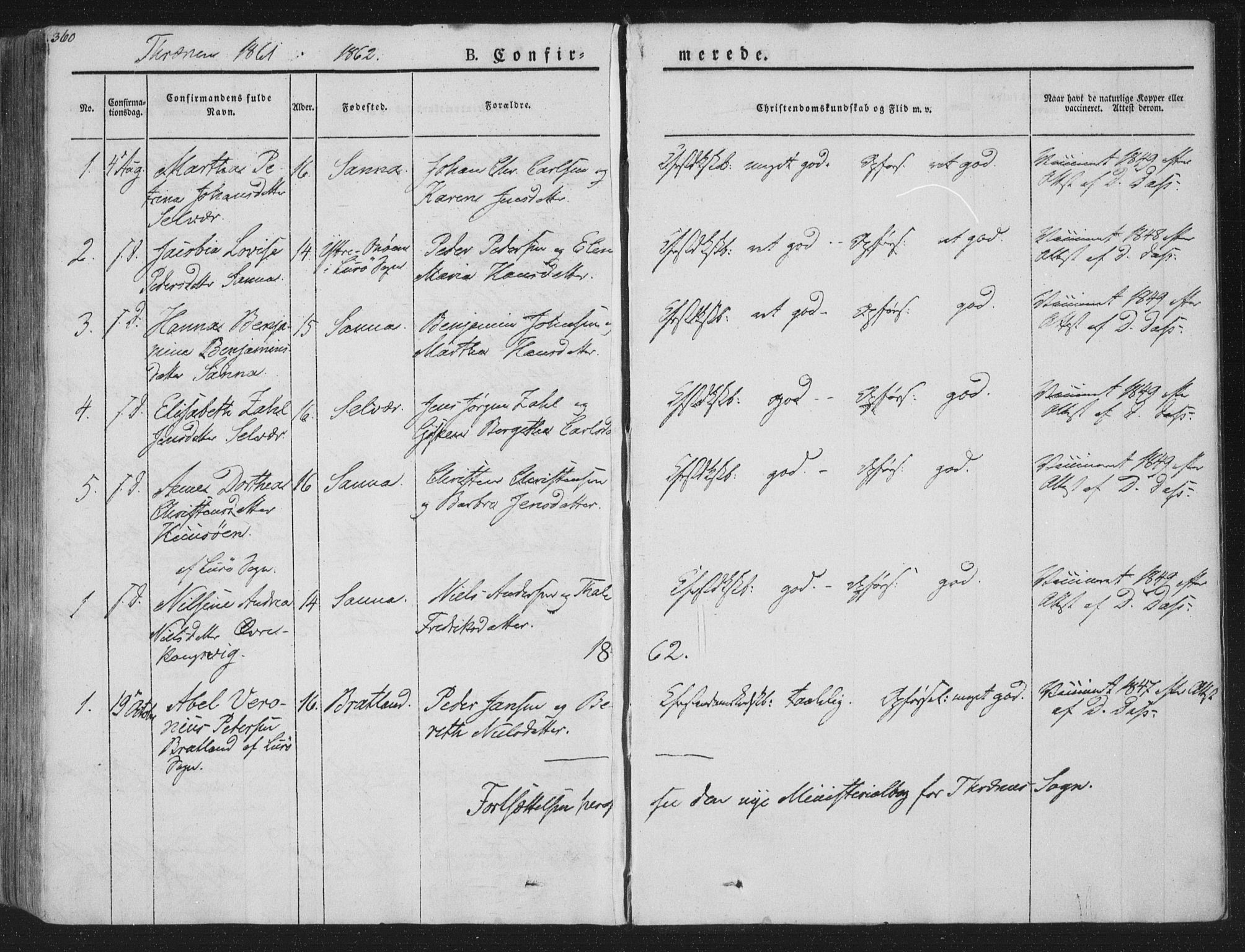 Ministerialprotokoller, klokkerbøker og fødselsregistre - Nordland, SAT/A-1459/839/L0565: Parish register (official) no. 839A02, 1825-1862, p. 360