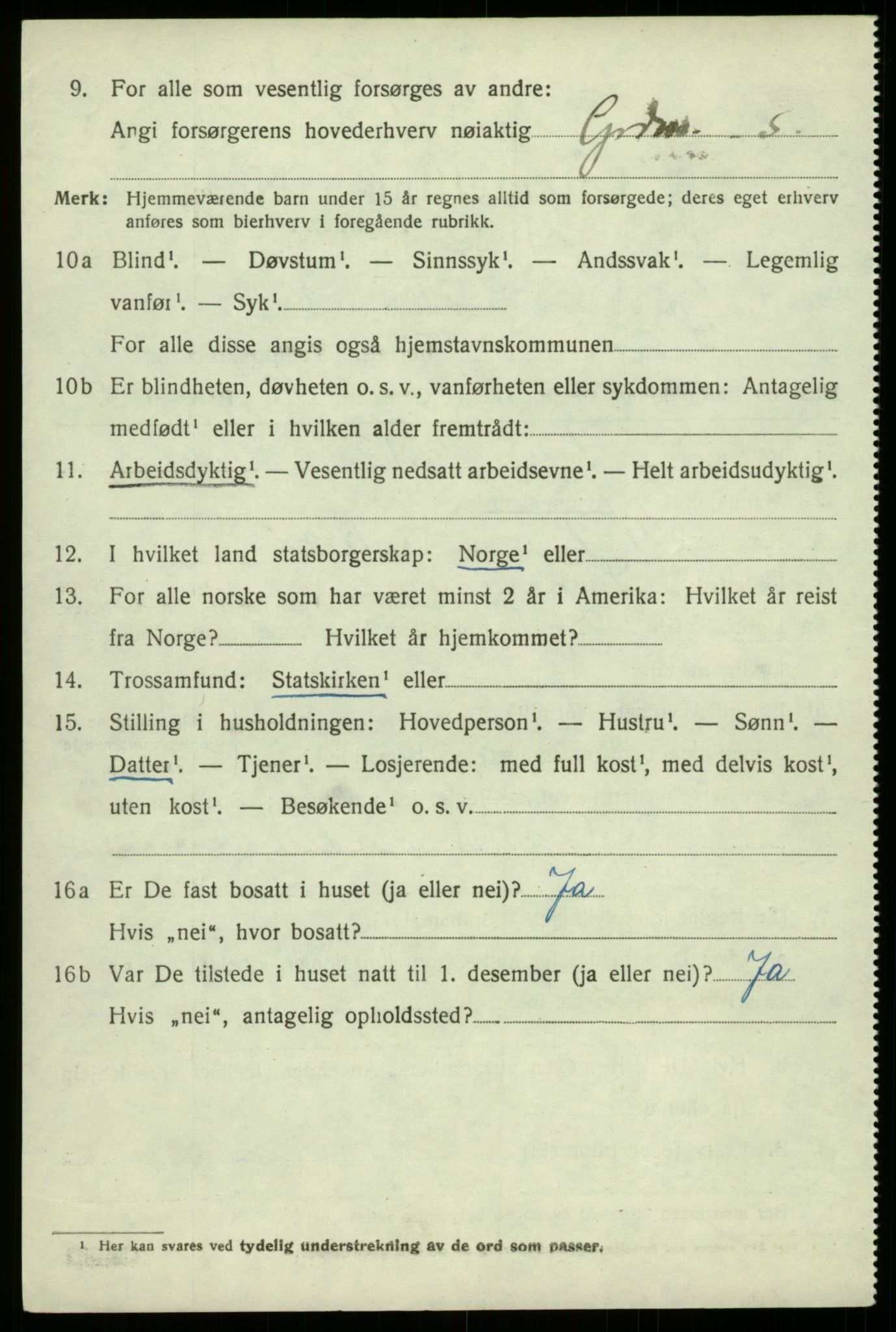 SAB, 1920 census for Samnanger, 1920, p. 4220