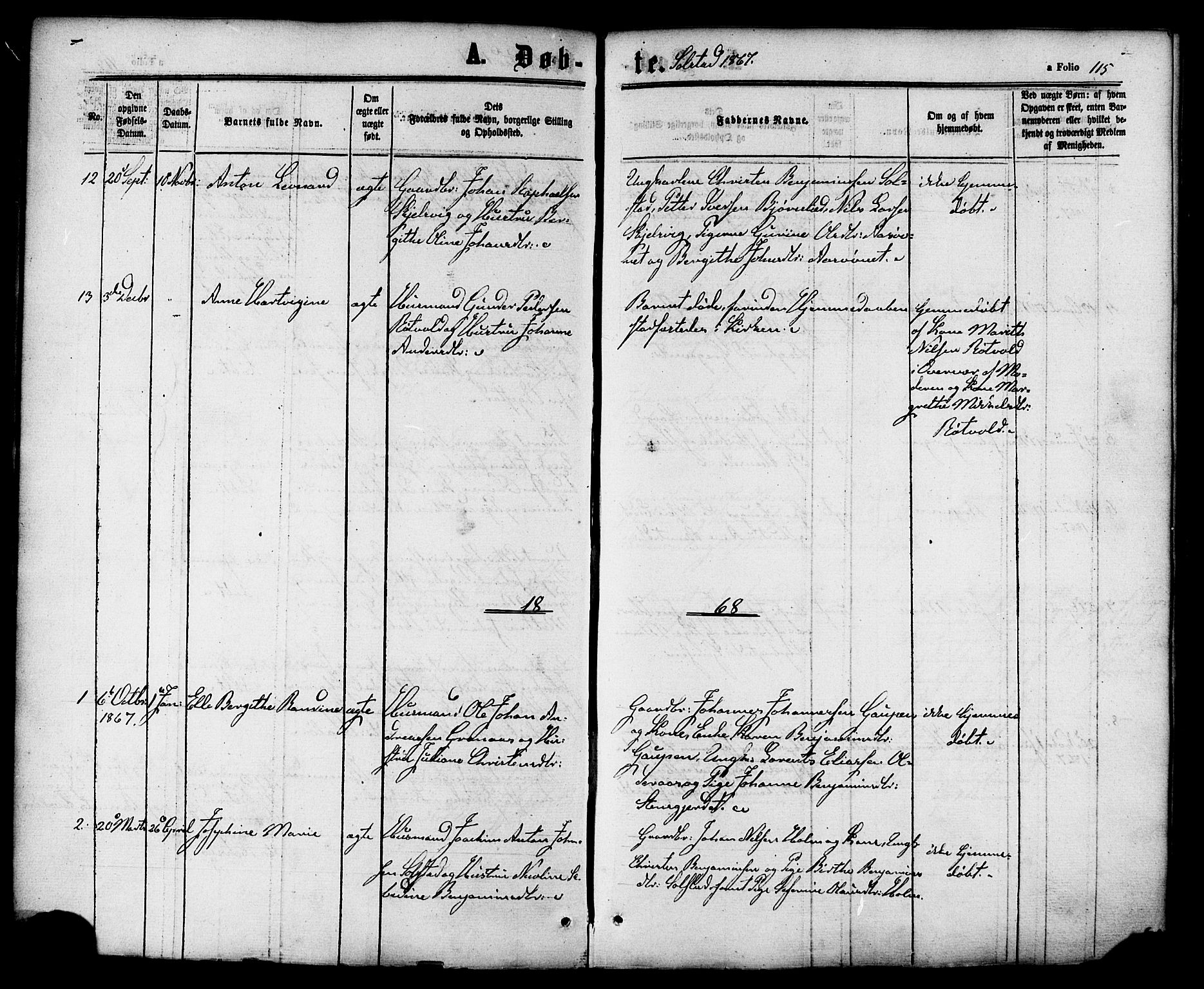 Ministerialprotokoller, klokkerbøker og fødselsregistre - Nordland, AV/SAT-A-1459/810/L0147: Parish register (official) no. 810A08 /2, 1862-1874, p. 115