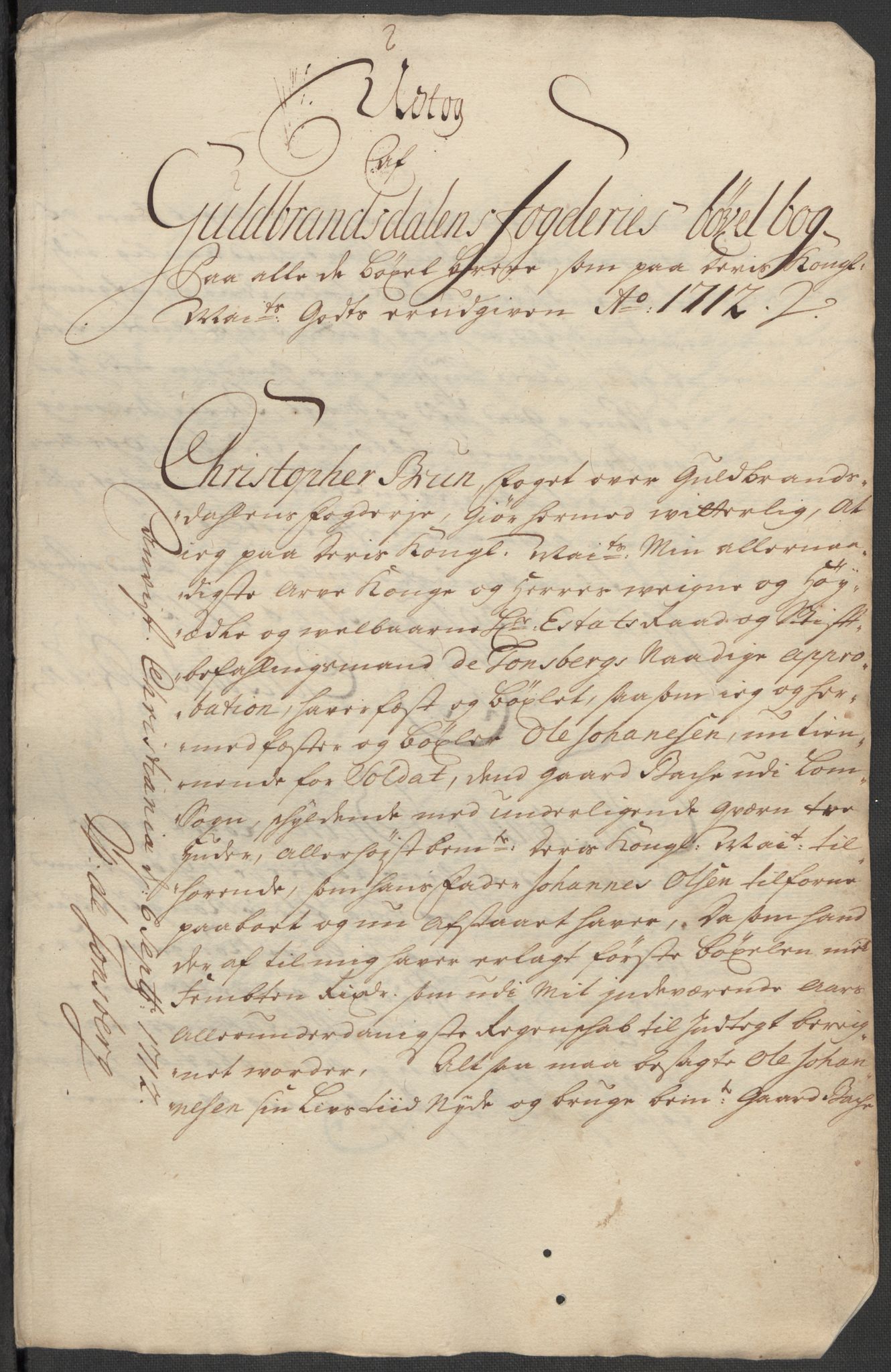 Rentekammeret inntil 1814, Reviderte regnskaper, Fogderegnskap, AV/RA-EA-4092/R17/L1181: Fogderegnskap Gudbrandsdal, 1712, p. 92