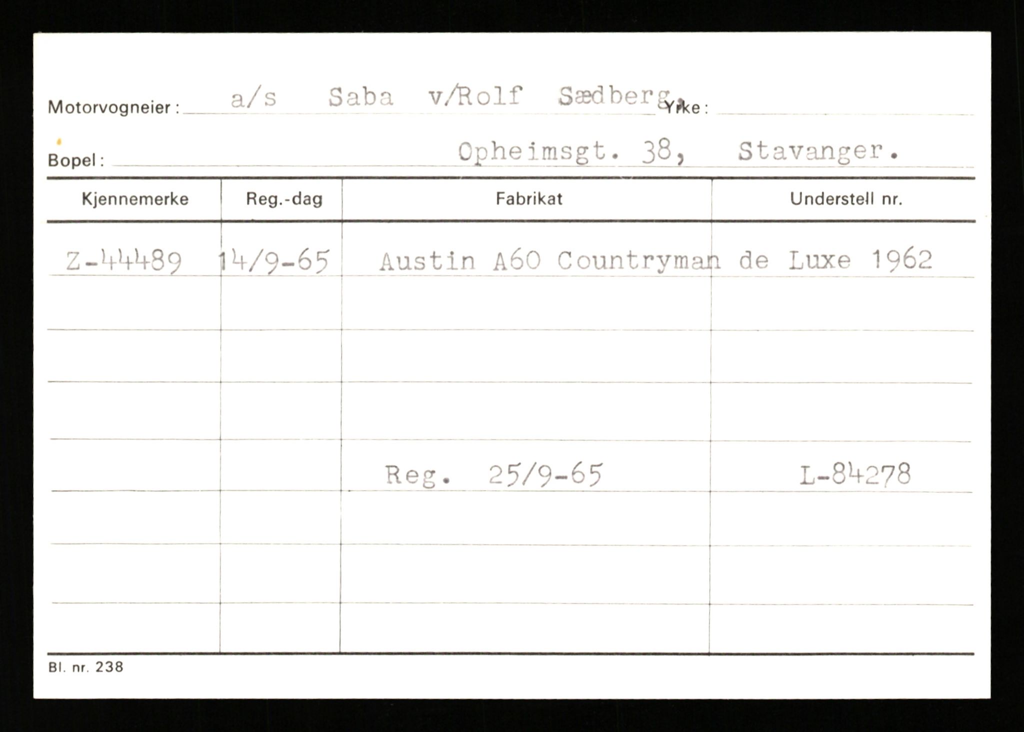 Stavanger trafikkstasjon, SAST/A-101942/0/G/L0006: Registreringsnummer: 34250 - 49007, 1930-1971, p. 2650