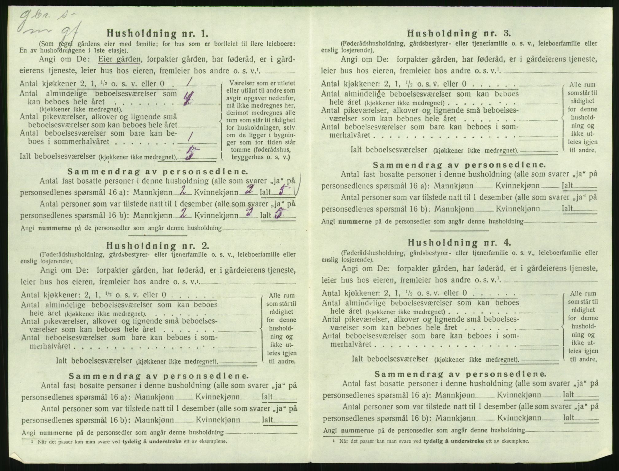 SAK, 1920 census for Froland, 1920, p. 530