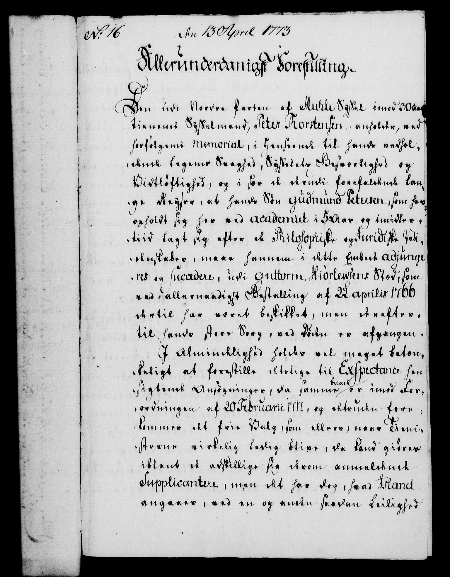 Rentekammeret, Kammerkanselliet, RA/EA-3111/G/Gf/Gfa/L0055: Norsk relasjons- og resolusjonsprotokoll (merket RK 52.55), 1773, p. 73