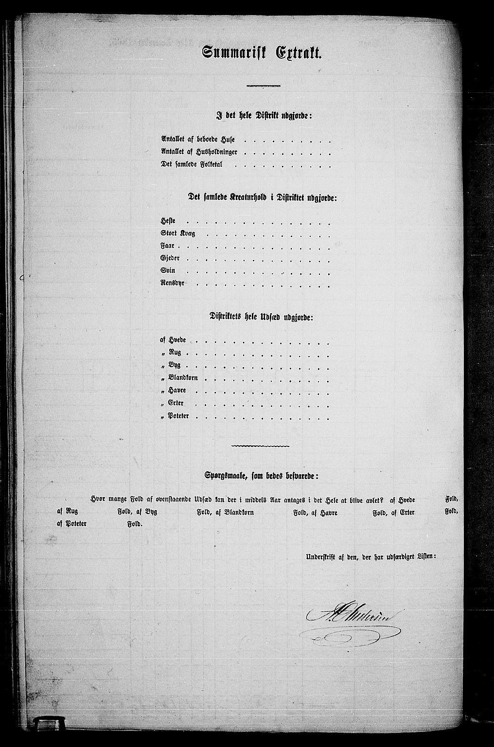 RA, 1865 census for Nes, 1865, p. 334