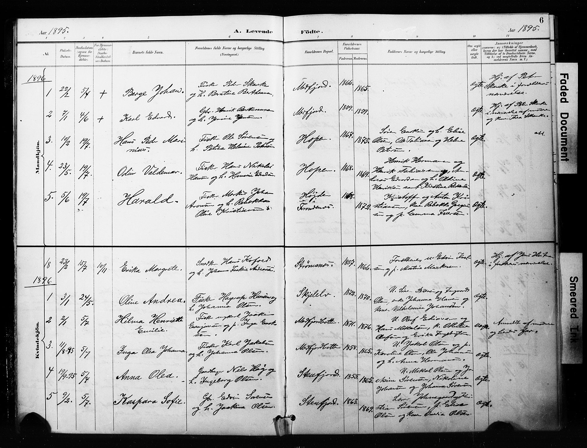 Berg sokneprestkontor, SATØ/S-1318/G/Ga/Gaa/L0005kirke: Parish register (official) no. 5, 1894-1905, p. 6