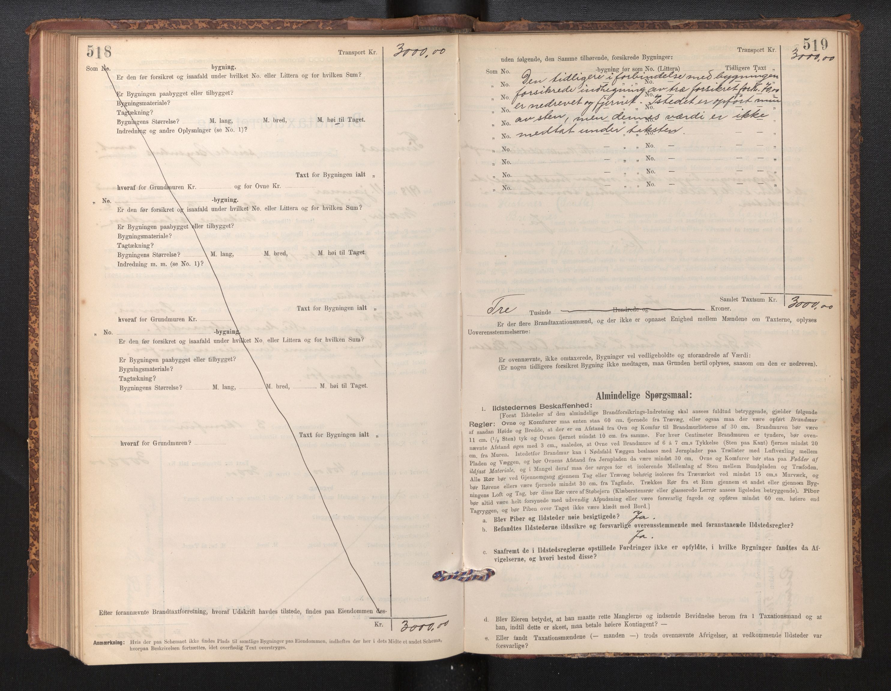 Lensmannen i Finnås, AV/SAB-A-31901/0012/L0002: Branntakstprotokoll, skjematakst, 1894-1954, p. 518-519