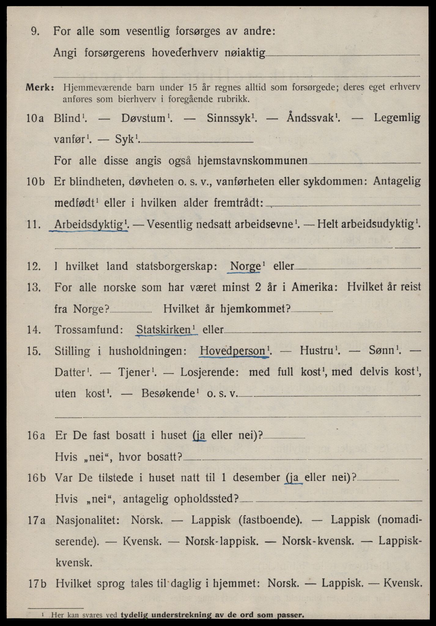 SAT, 1920 census for Orkdal, 1920, p. 6877