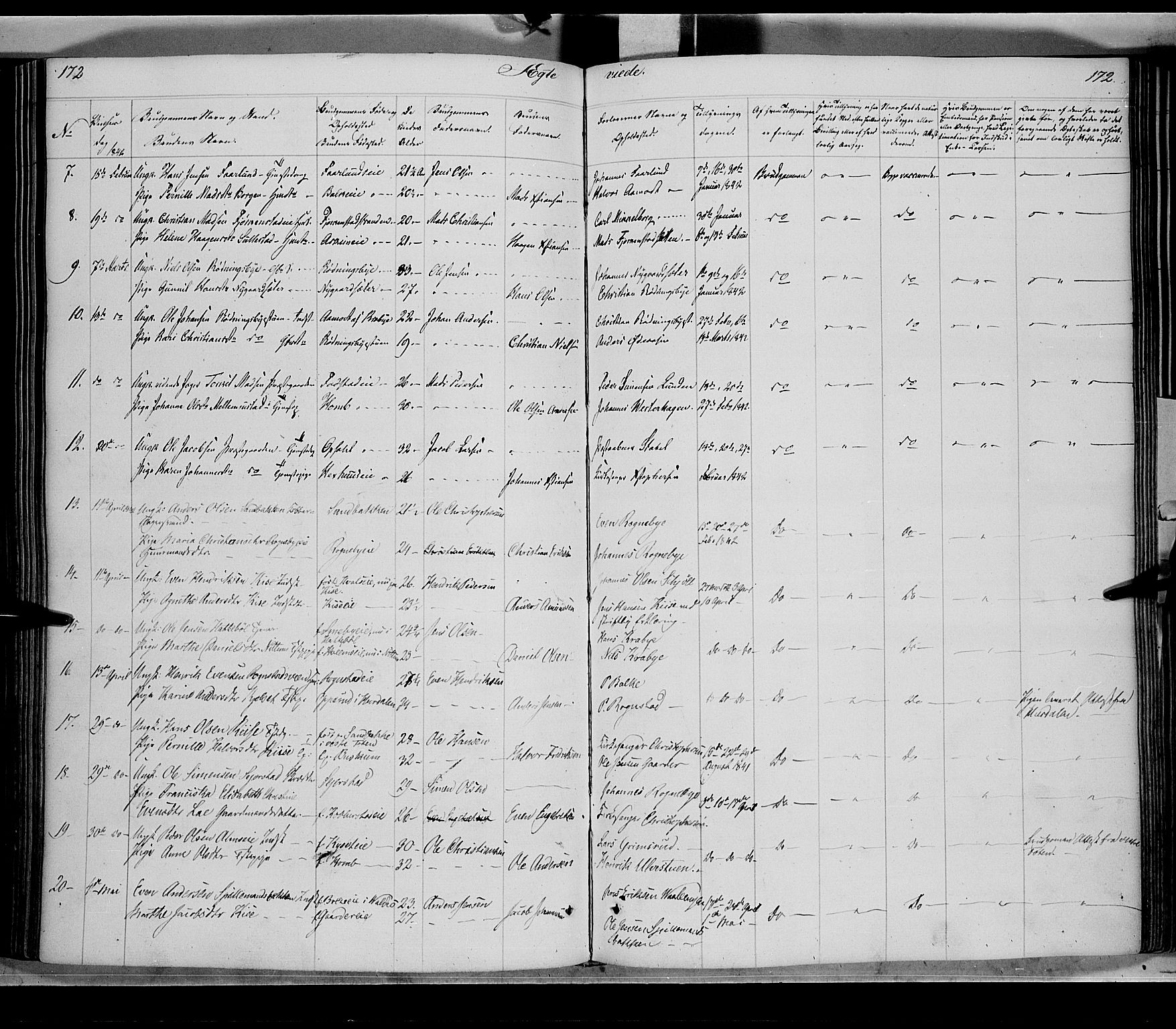 Østre Toten prestekontor, AV/SAH-PREST-104/H/Ha/Haa/L0002: Parish register (official) no. 2, 1840-1847, p. 172