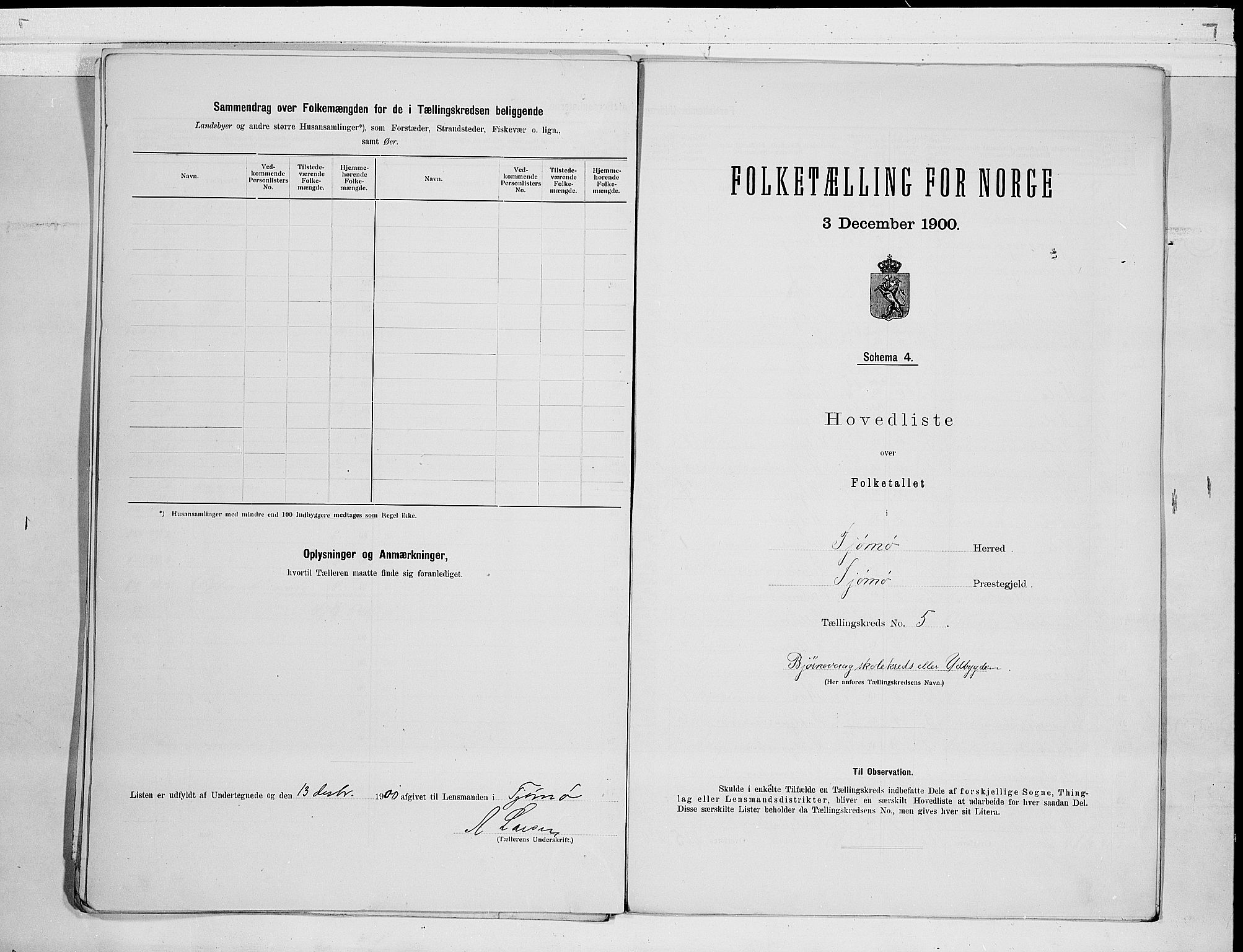 RA, 1900 census for Tjøme, 1900, p. 14