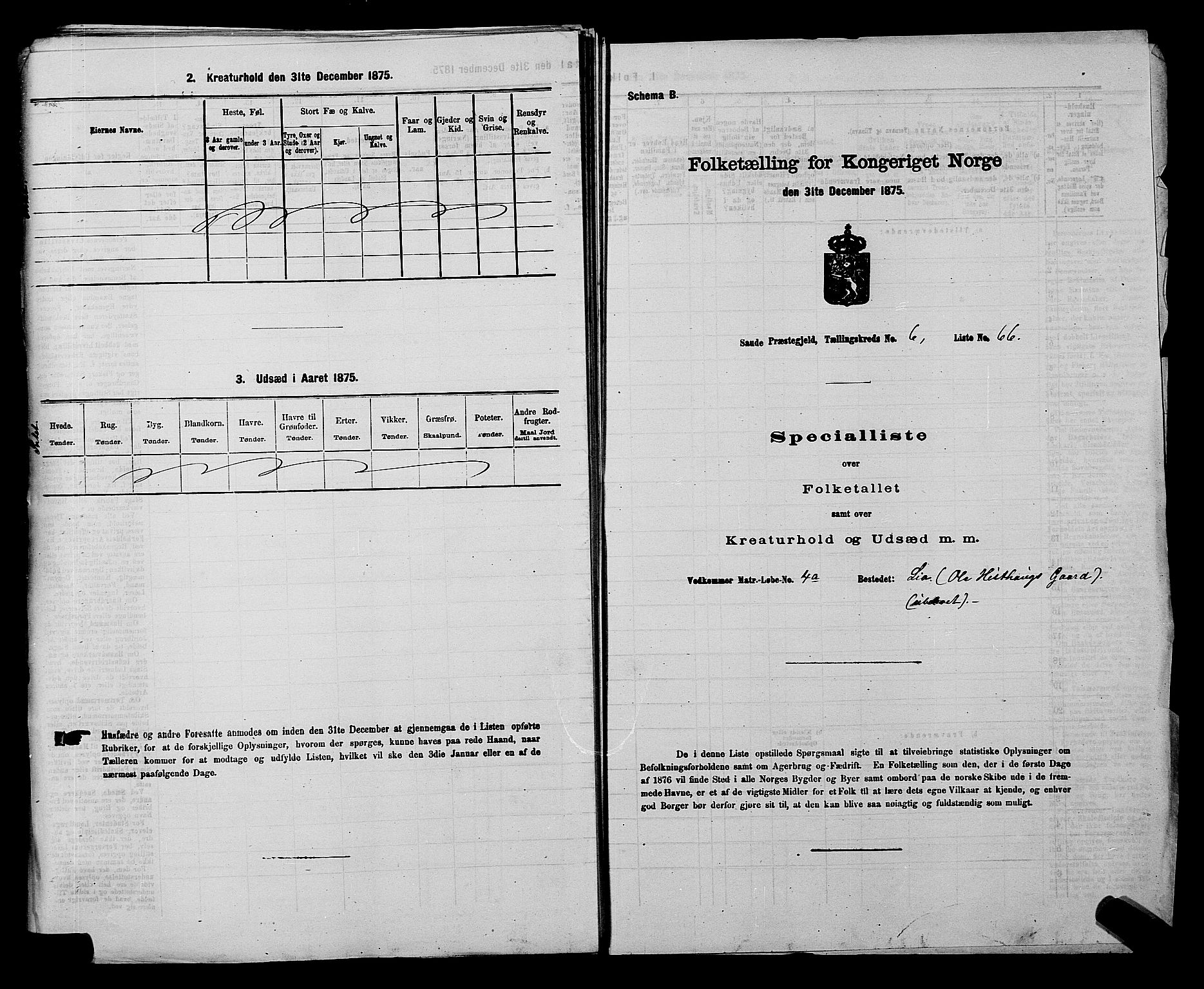 SAKO, 1875 census for 0822P Sauherad, 1875, p. 820