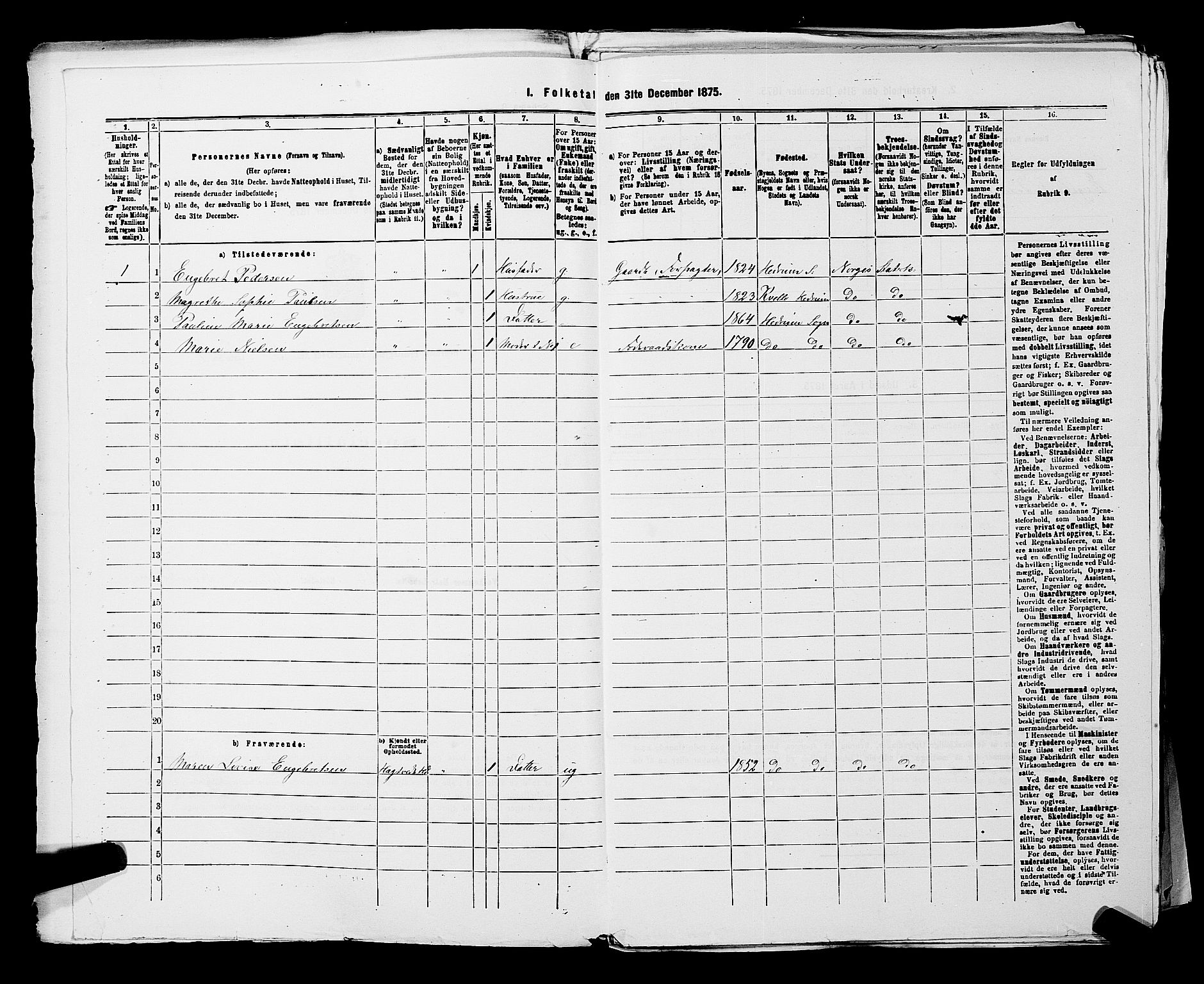 SAKO, 1875 census for 0727P Hedrum, 1875, p. 493