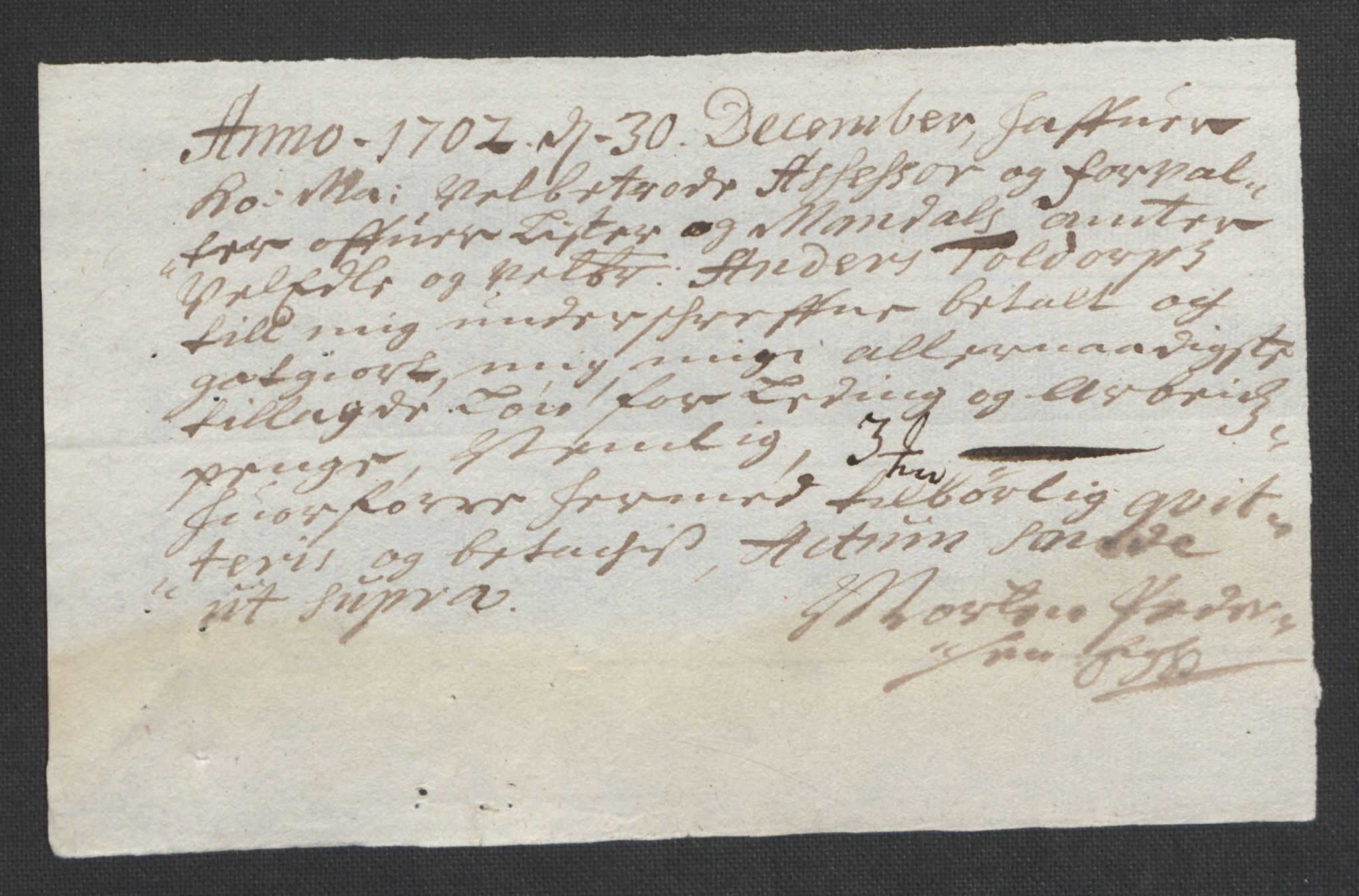 Rentekammeret inntil 1814, Reviderte regnskaper, Fogderegnskap, AV/RA-EA-4092/R43/L2549: Fogderegnskap Lista og Mandal, 1701-1702, p. 300