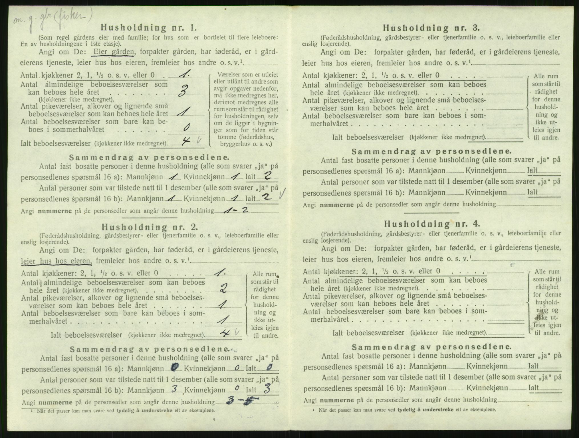 SAT, 1920 census for Hareid, 1920, p. 88