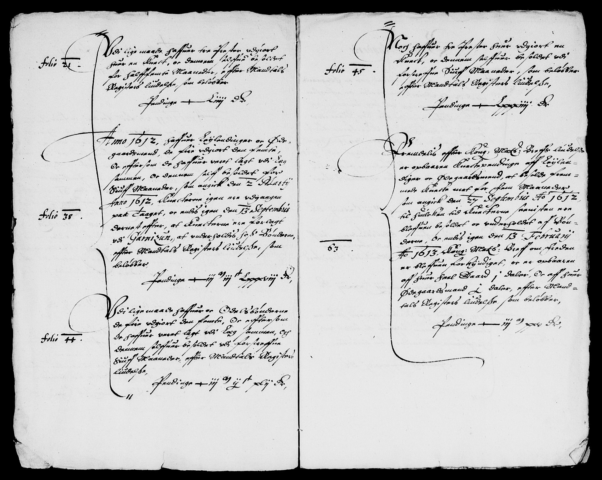 Rentekammeret inntil 1814, Reviderte regnskaper, Lensregnskaper, AV/RA-EA-5023/R/Rb/Rbp/L0005: Bratsberg len, 1612-1620