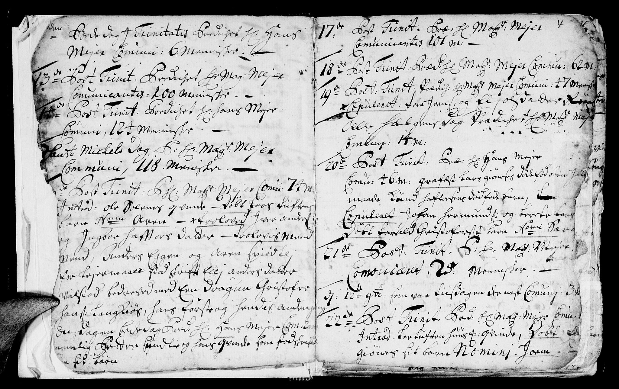 Ministerialprotokoller, klokkerbøker og fødselsregistre - Sør-Trøndelag, AV/SAT-A-1456/668/L0812: Parish register (copy) no. 668C01, 1715-1742, p. 4